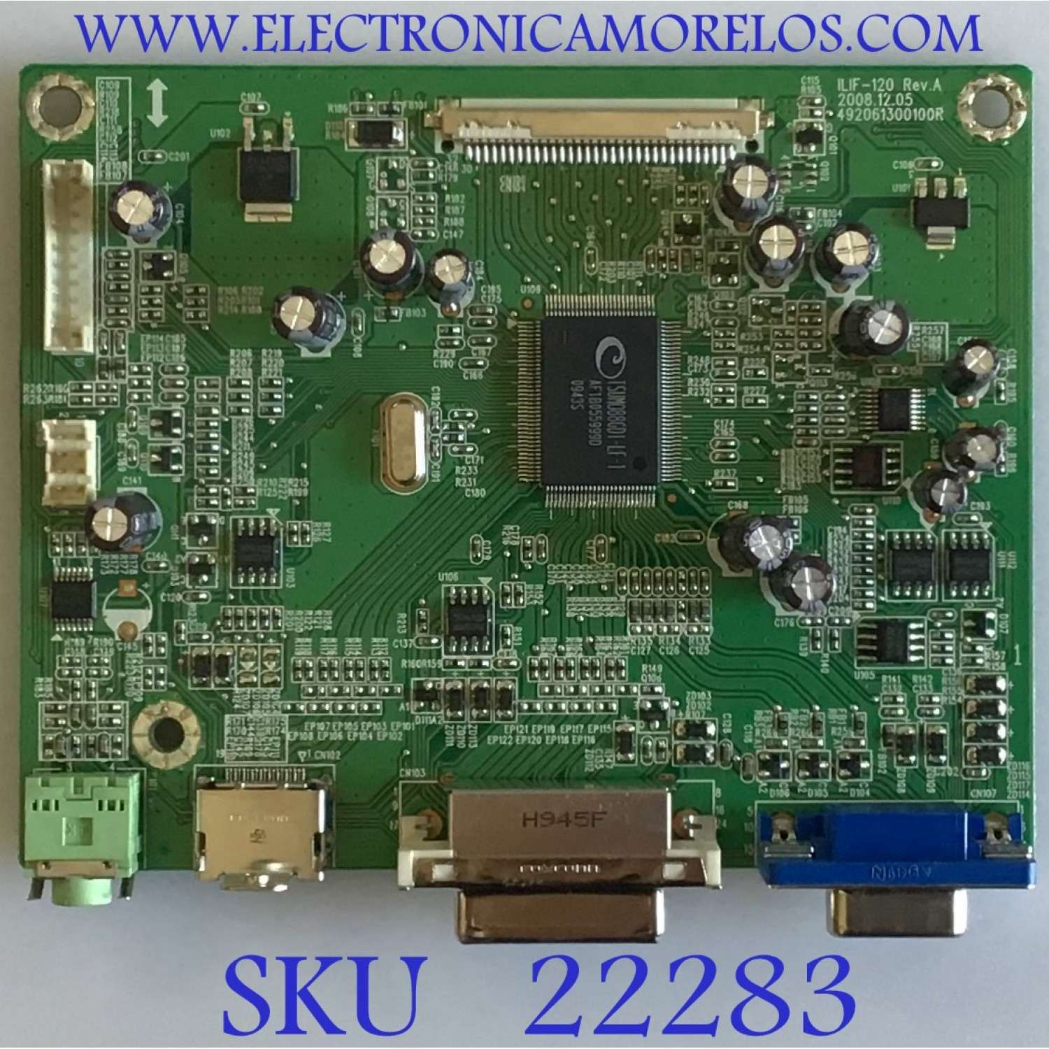 MAIN PARA MONITOR HP / 792401300A00R / 492061300100R / ILIF-120 REV.A / PANEL LM215WF1 (TL)(B1) / MODELO TSS-21M5