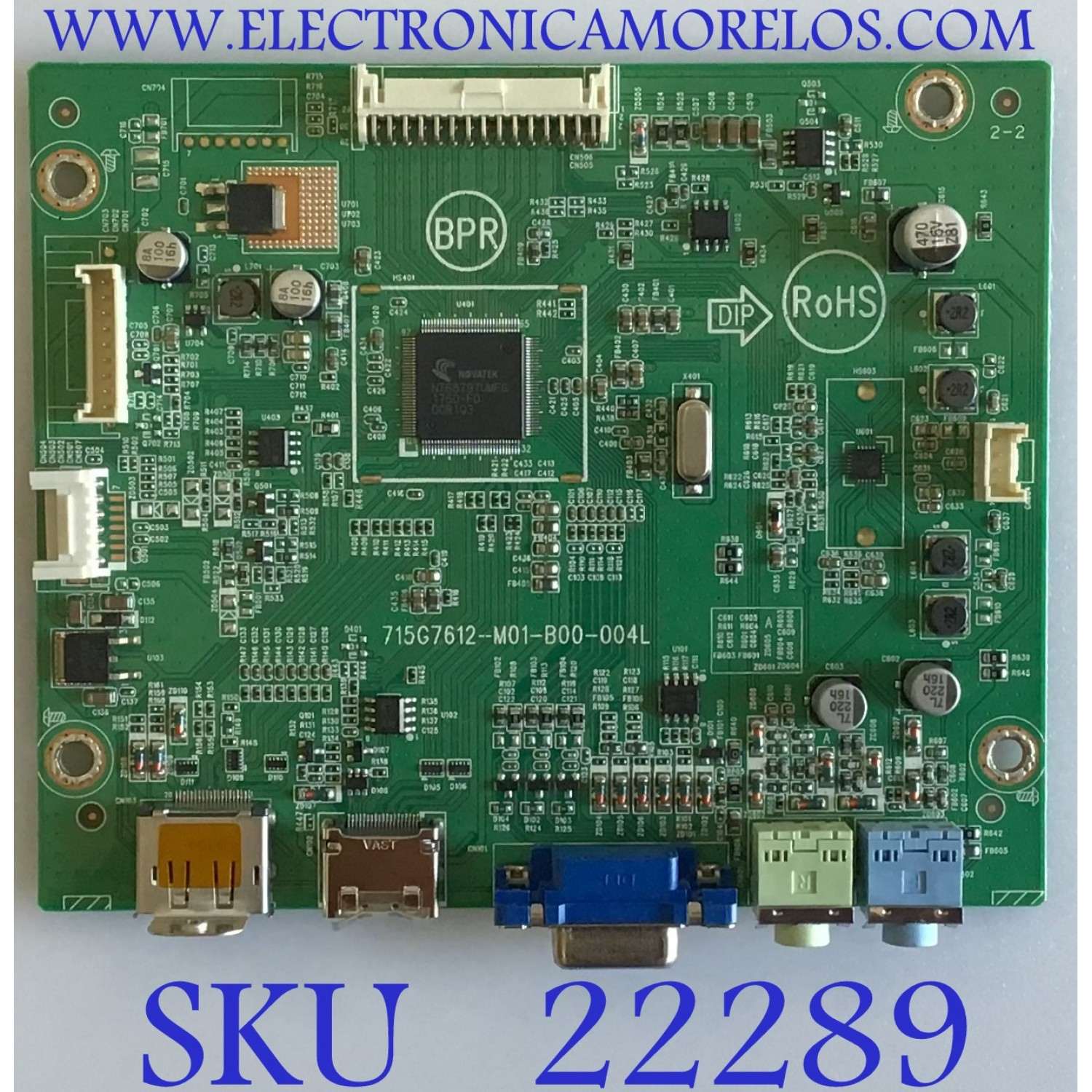 MAIN PARA MONITOR VIEWSONIC / GQGCB0V102 / 715G7612-M01-B00-004L / (Q)GQGCB0V1024010Q / PANEL M270HGE-L30 REV.C4 / MODELO VX2757-MHD