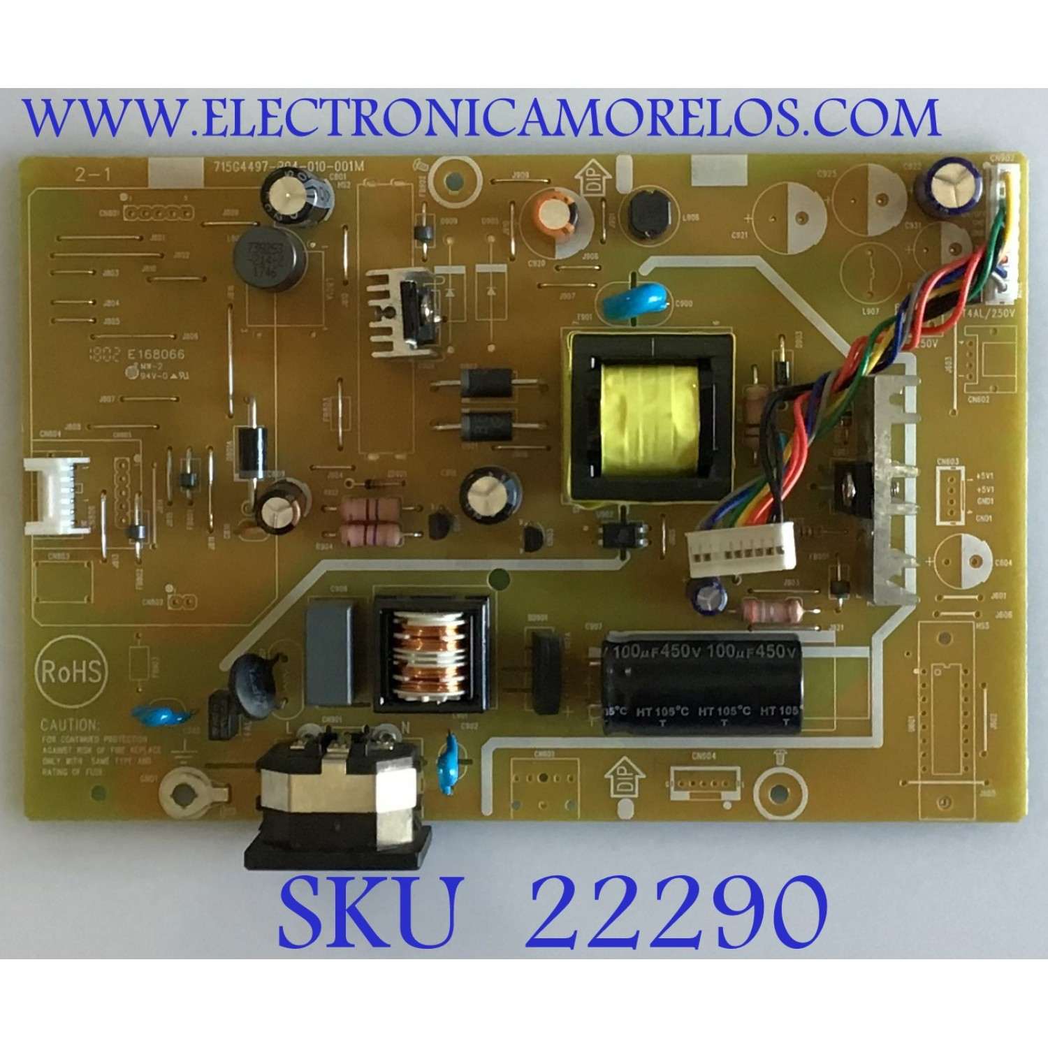FUENTE DE PODER PARA MONITOR VIEWSONIC / GH581MQG2 / 715G4497-P04-010-001M / (Q)GH581MQG2 / PANEL M270HGE-L30 REV.C4 / MODELO VX2757-MHD