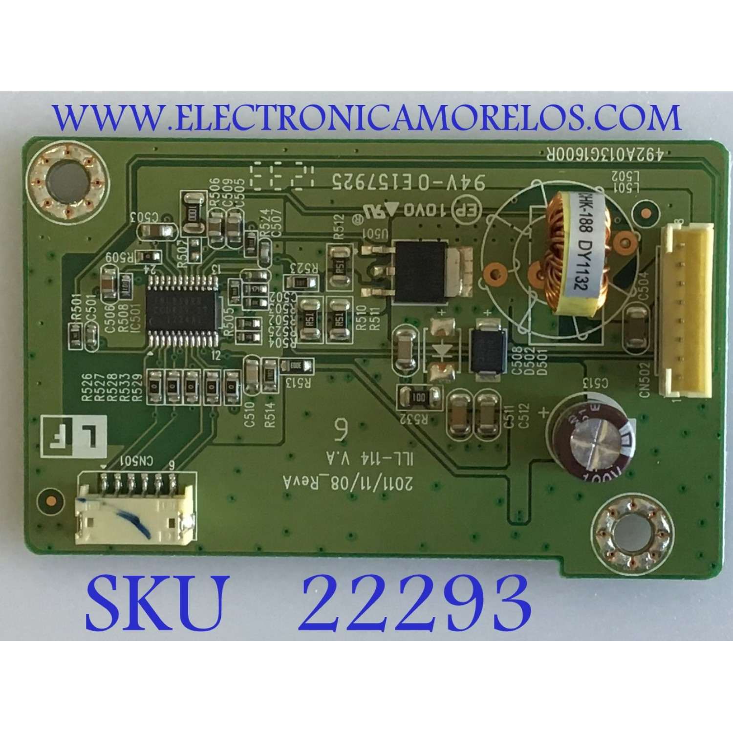 LED DRIVER PARA MONITOR VIEWSONIC / 79P210500505R / 492A013G1600R / ILL-114 V.A / PANEL M215HGE-L21 REV.C2 / MODELO VX2250WM-LED