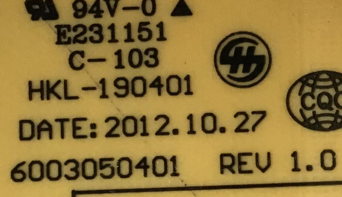 FUENTE DE PODER PROSCAN / HKL-190401 / 6003050401 / 40104591 / PANEL HK185WLEDM-DH99H / MODELO PLEDV1945A-D - Imagen 3