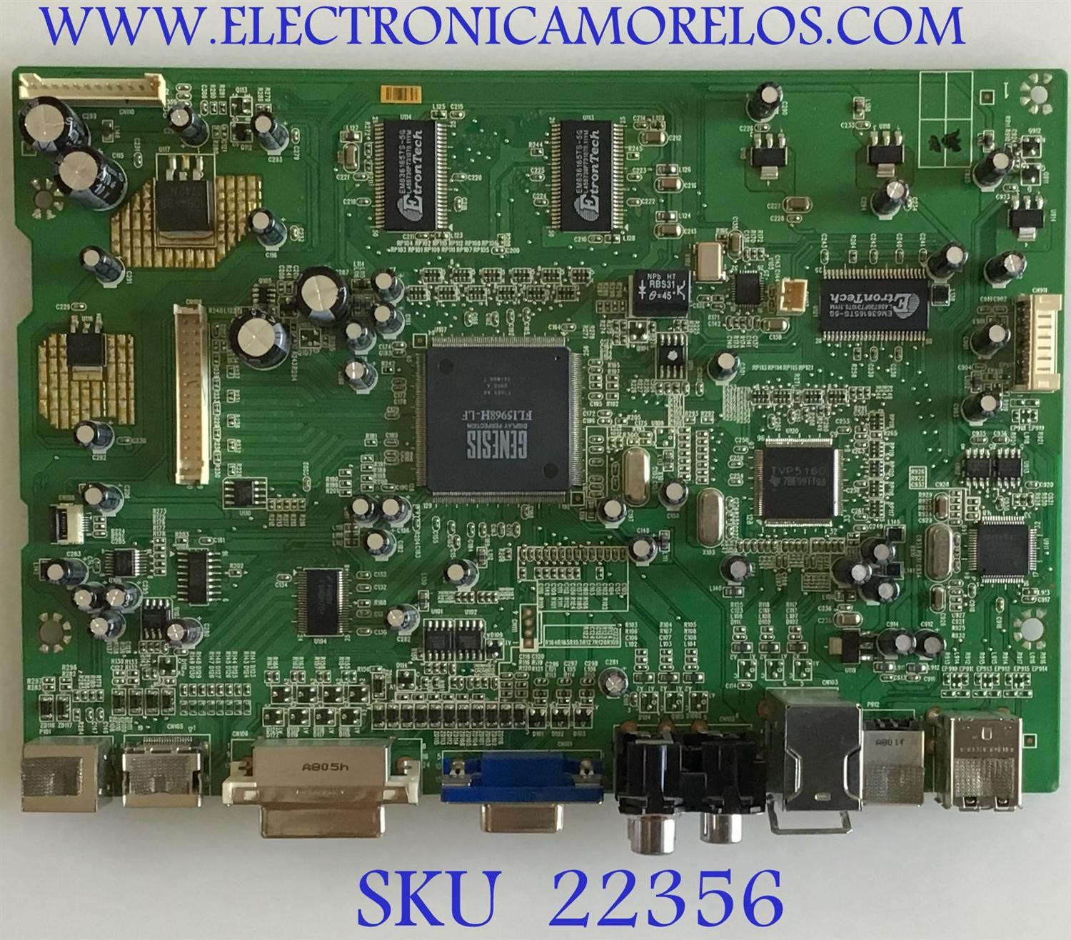 MAIN PARA MONITOR GATEWAY / 791181300800R / 491181300100R / ILIF-044 REV B / PANEL LTM240CT03 / MODELO LP2417 MEY83