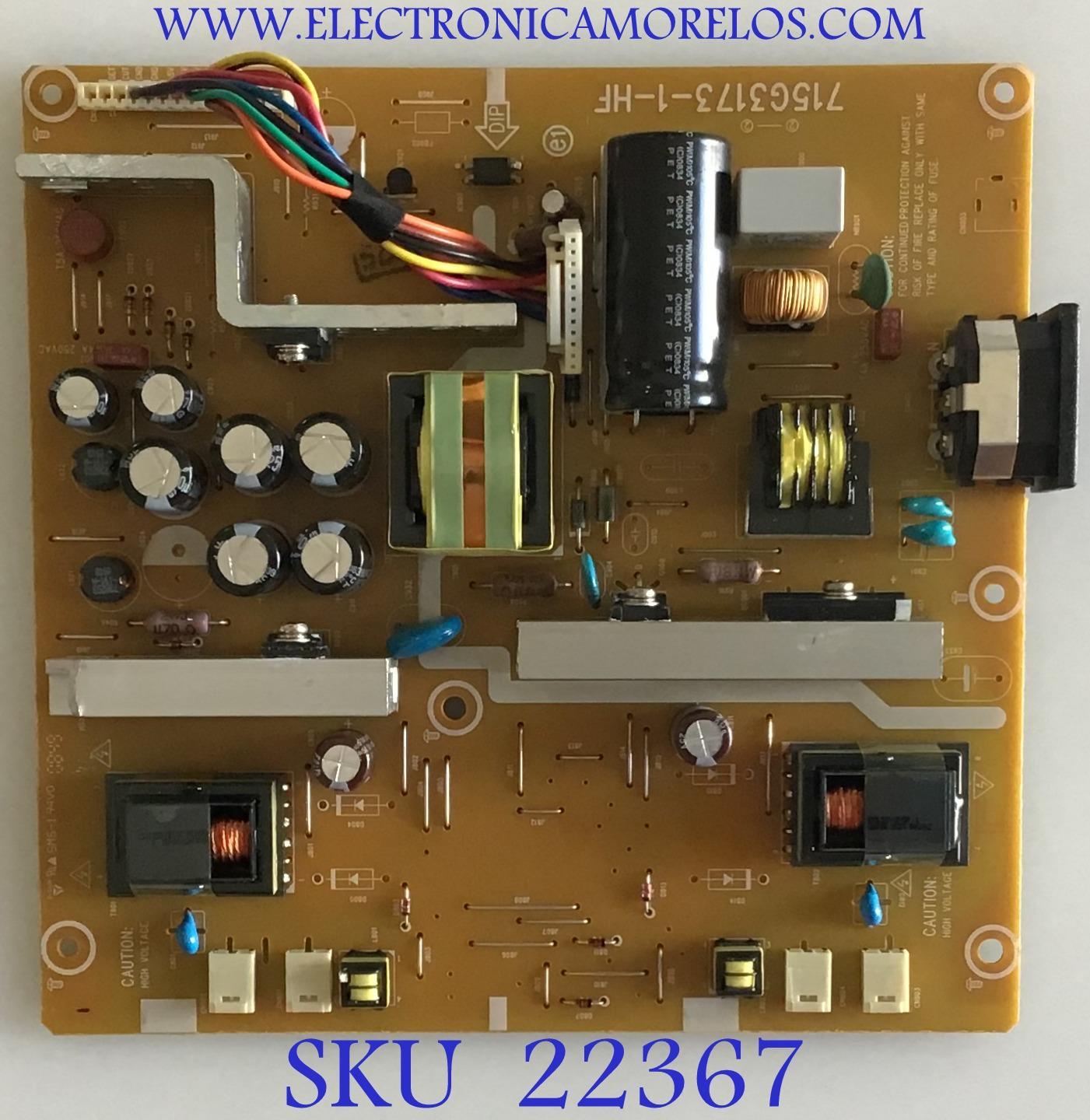FUENTE DE PODER PARA MONITOR DELL / 8D42EAB9 / 715G3173-1-HF / (T)8D42EAB9 / PANEL LTM230TT02 / MODELO SP2309WC