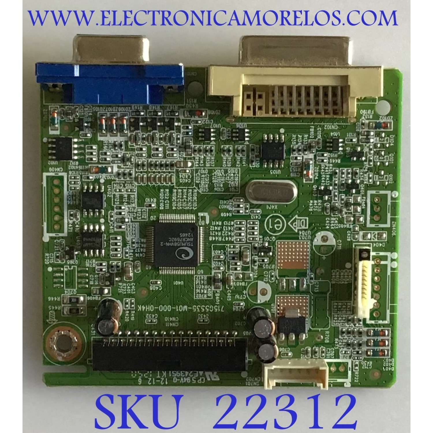 MAIN PARA MONITOR DELL / GQCCB0DL041 / 715G5535-M01-000-0H4K / (T)GQCCB0DL0410000 / PANEL M190CGE-L20 REV.C1 / MODELO E1913C