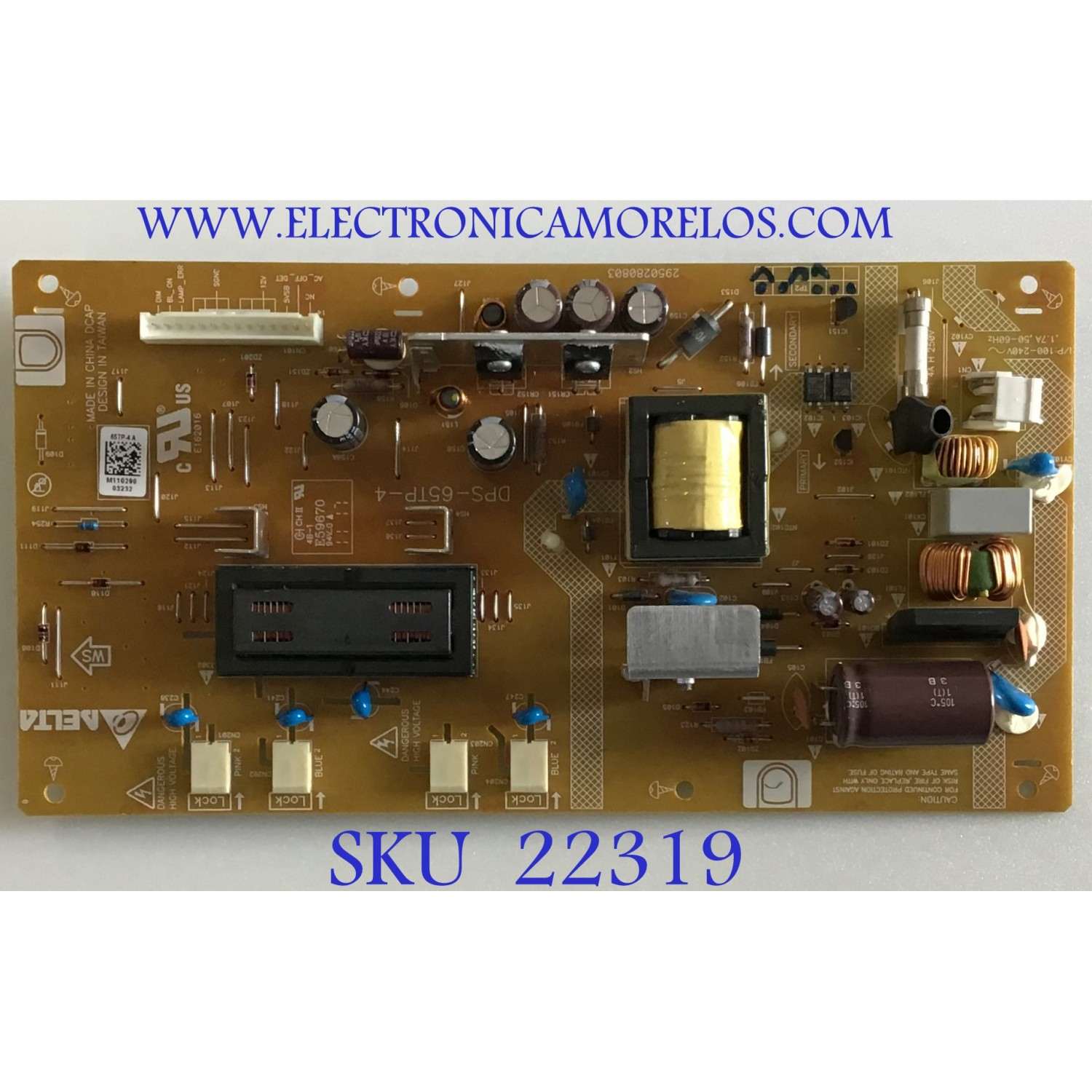 FUENTE DE PODER DYNEX / 56.04065.1L1 / DPS-65TP-4 / 2950280803 / 56040651L1 / PANEL M236H1-L01 Rev.C1 / MODELO DX-24LD230A12
