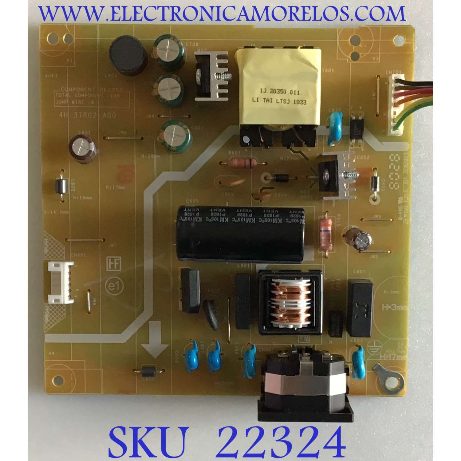FUENTE DE PODER PARA MONITOR DELL / 5E37T02003 / 4H.37R02.A00 / 2061968 / PANEL MV238FHM-N30 / MODELO P2417HB