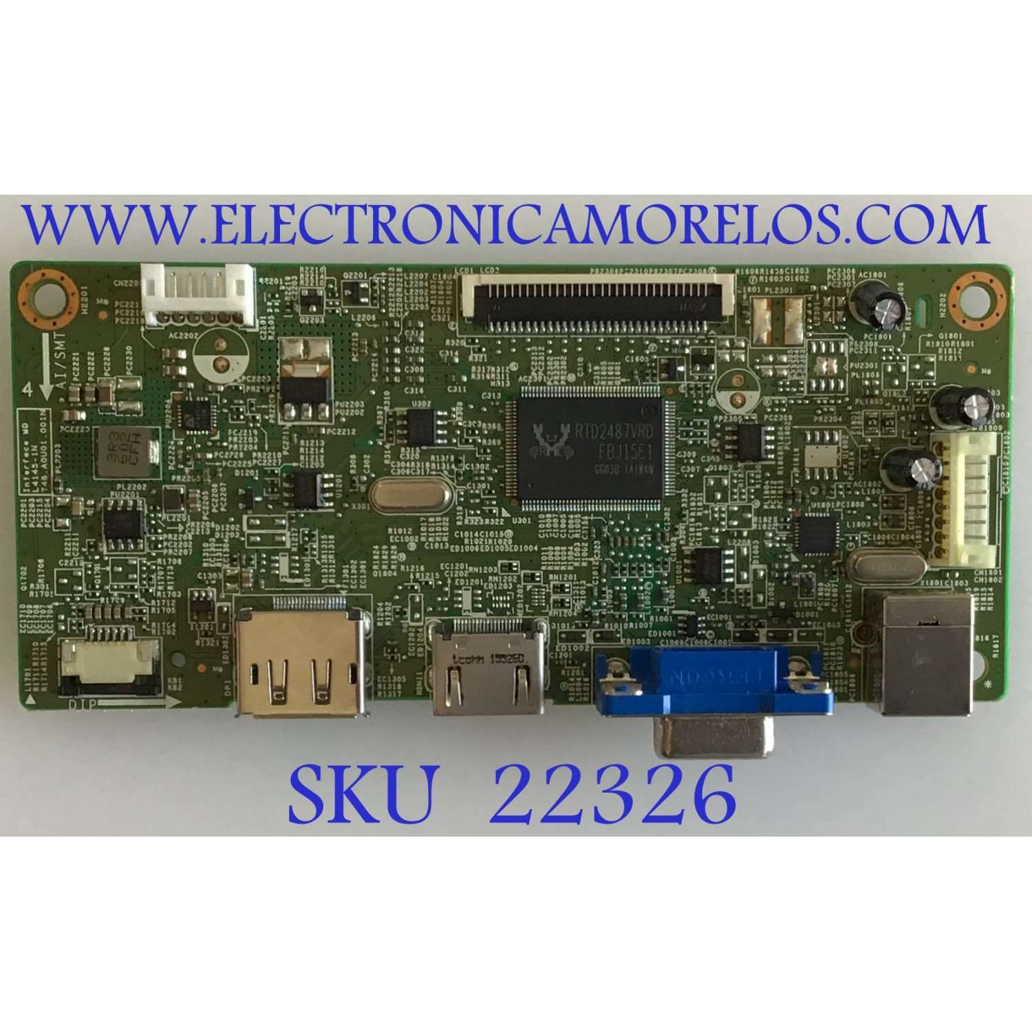 MAIN PARA MONITOR HP / L4145-1N / 748.AOU01.001N / PANEL LTM240CL04 / MODELO E242