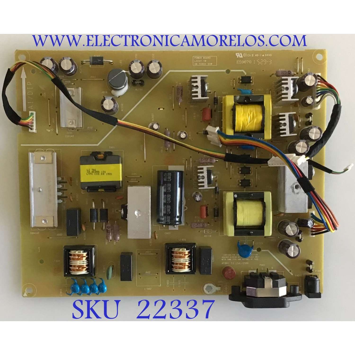 FUENTE DE PODER PARA MONITOR DELL / L2237-1M / 48.7U603.01M / PANEL LM290WW1 (SS)(A1) / MODELO U2913WMT