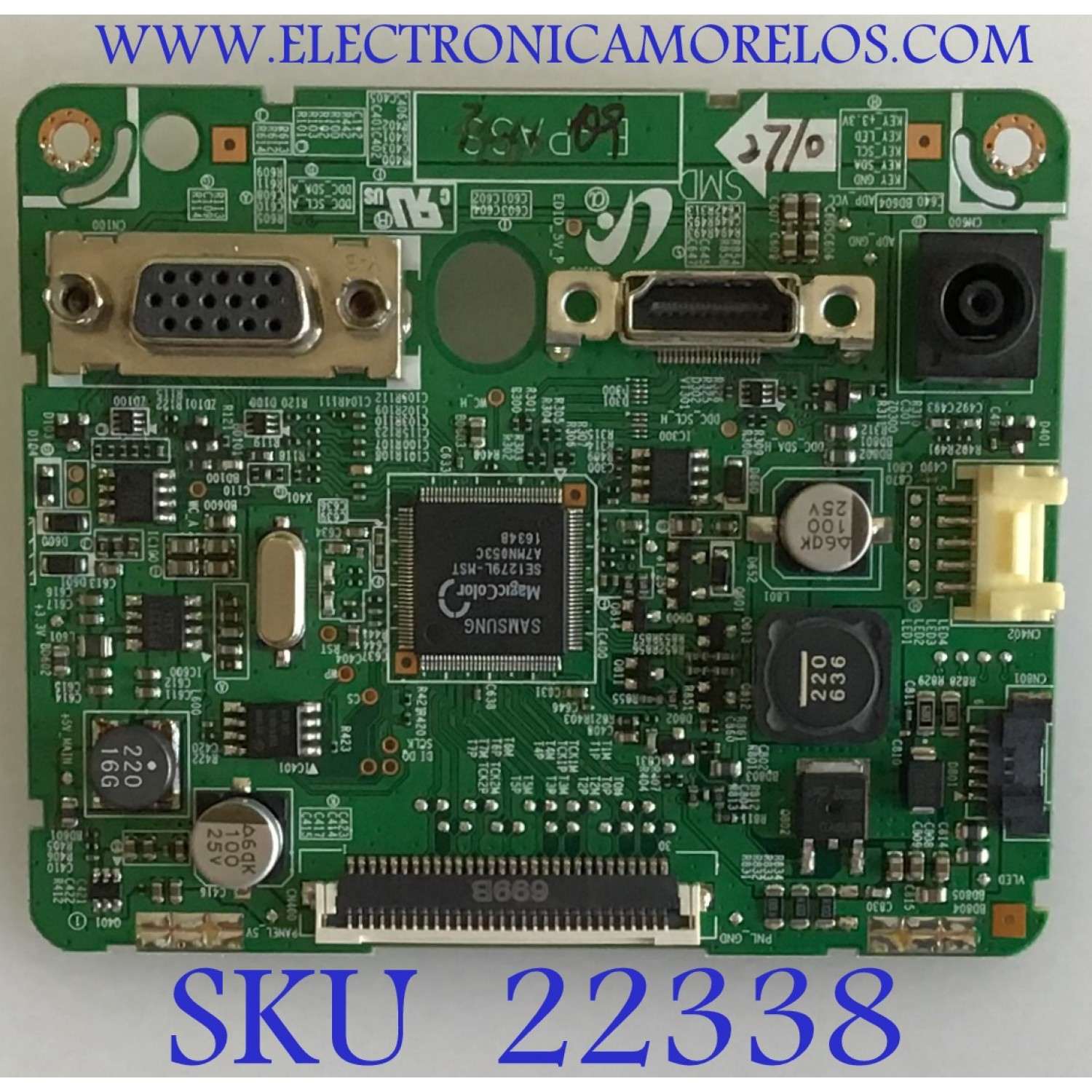 MAIN PARA MONITOR SAMSUNG / BN94-08351N / BN41-02118E / BN9408351N / PANEL HT215F01-100 B4 / MODELO LS22E310 BP01