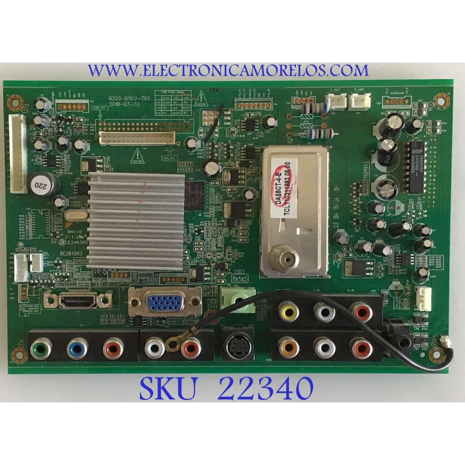 MAIN PARA TV. POLAROID / 0320-D1912-700 / AC204803 / PANEL CLAA215FA04 / MODELO TLAC-02255