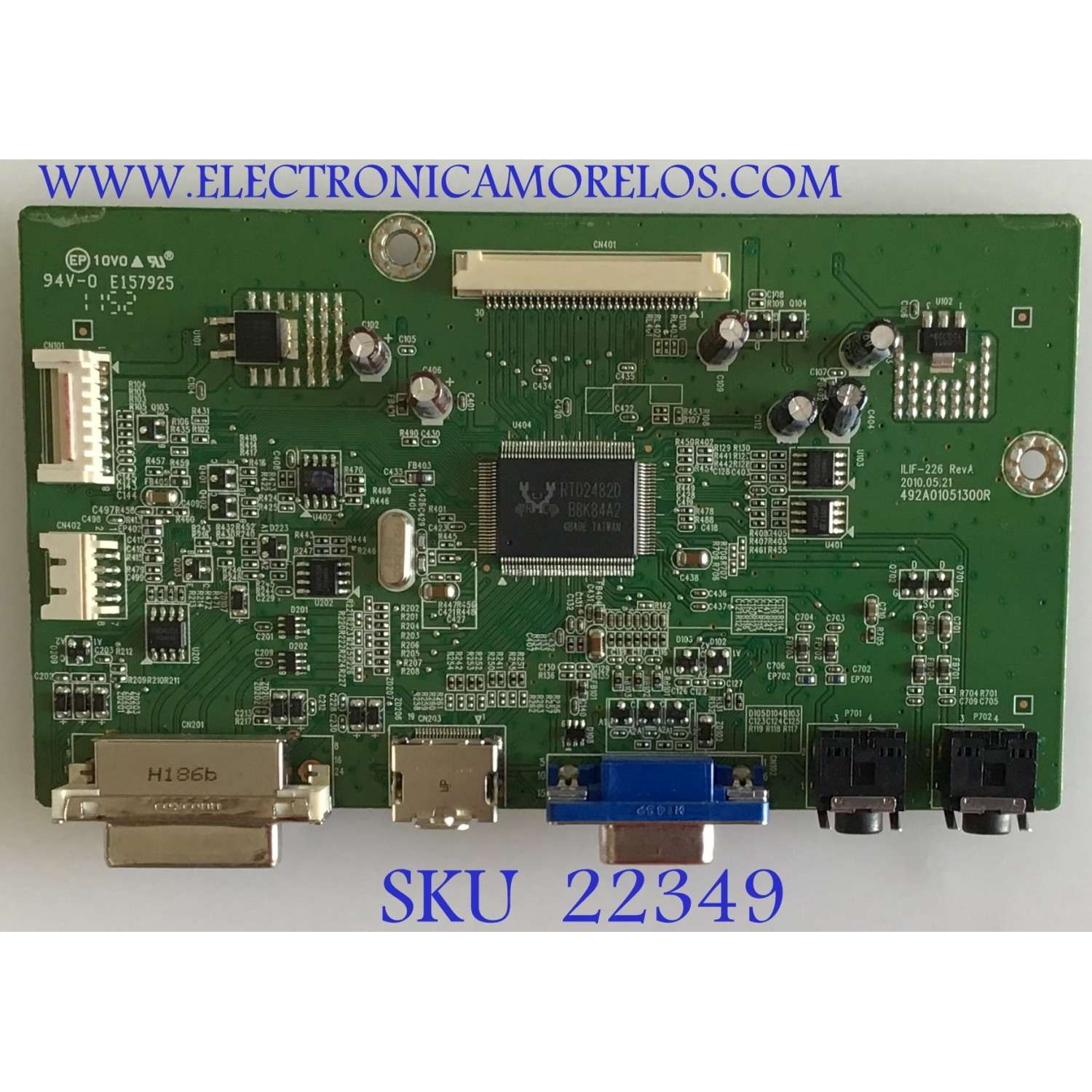 MAIN PARA MONITOR DELL / 795401300800R / 492A01051300R / ILIF-226 / PANELLTM230HT05 / MODELO ST2320LF