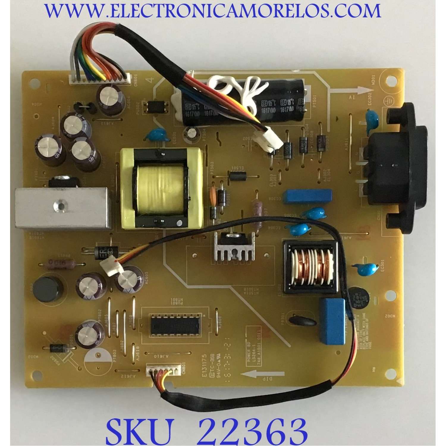 FUENTE DE PODER PARA MONITOR DELL / L5264-1 / 748.A1B01 0011 / PANEL LM230WF9 (SL)(A1) / MODELO P2317HT