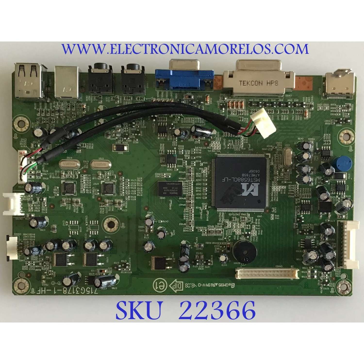 MAIN PARA MONITOR DELL / GQ8CBDL003 / 715G3178-1-HF / (T)GQ8CB DL003 / PANEL LTM230TT02 / MODELO SP2309WC