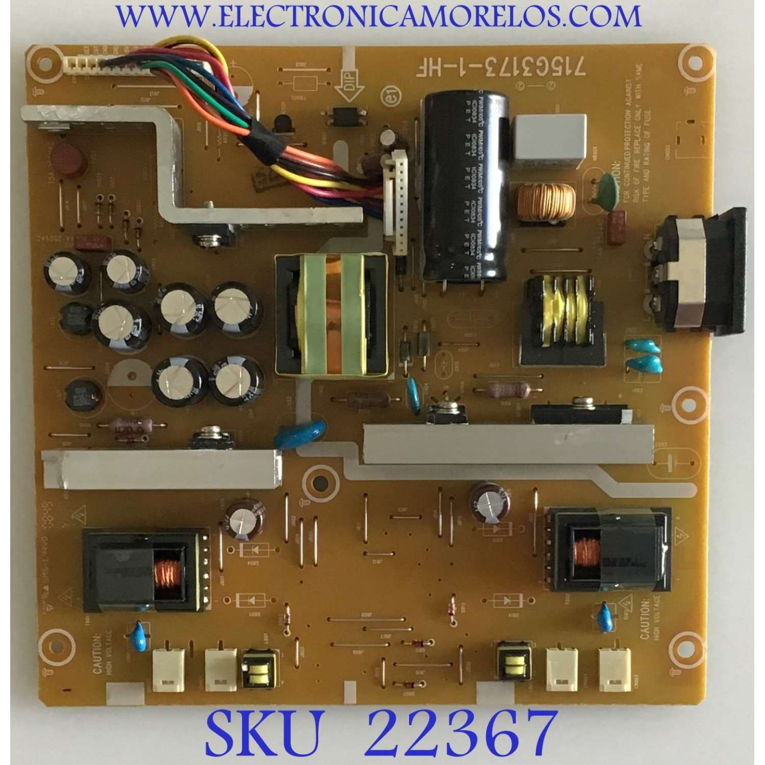 FUENTE DE PODER PARA MONITOR DELL / 8D42EAB9 / 715G3173-1-HF / (T)8D42EAB9 / PANEL LTM230TT02 / MODELO SP2309WC