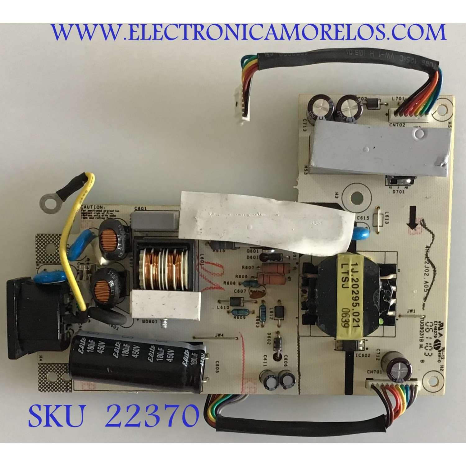 FUENTE DE PODER PARA MONITOR DELL / 5EL2J02001 / 4H.L2J02.A05 / 359075 / PANEL LM201W01 (SL)(C2) / MODELO 2007WFPB