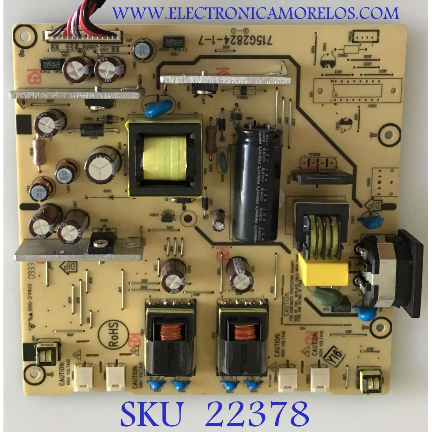FUENTE DE PODER PARA MONITOR HP / 8E42QWP / 715G2824-1-7 / (T)8E42SQWP / PANEL LTM230HT01 / MODELOS W2338H / TS-23W8H