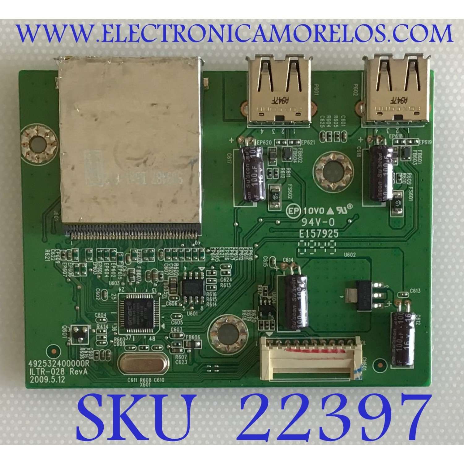 MODULO USB PARA MONITOR DELL / 782842400000R / 492532400000R / ILTR-028 REVA / PANEL LM240WU4 (SL)(B1) / MODELO U2410F