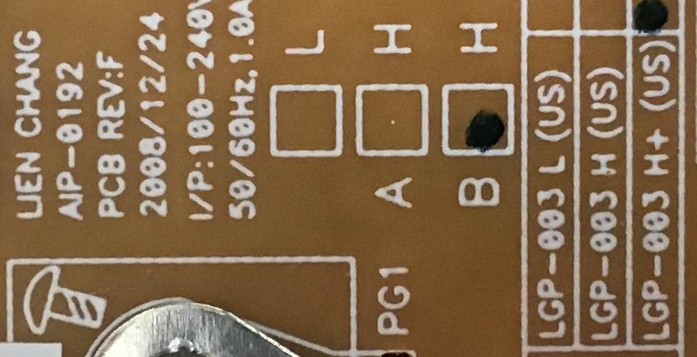 FUENTE DE PODER PARA MONITOR LG / EAY5833903 / LGP-003 H / AIP-0192 / PANEL LM230WF1 (TL)(A3) / MODELO W2361V-PFV.AUSOASN - Imagen 2