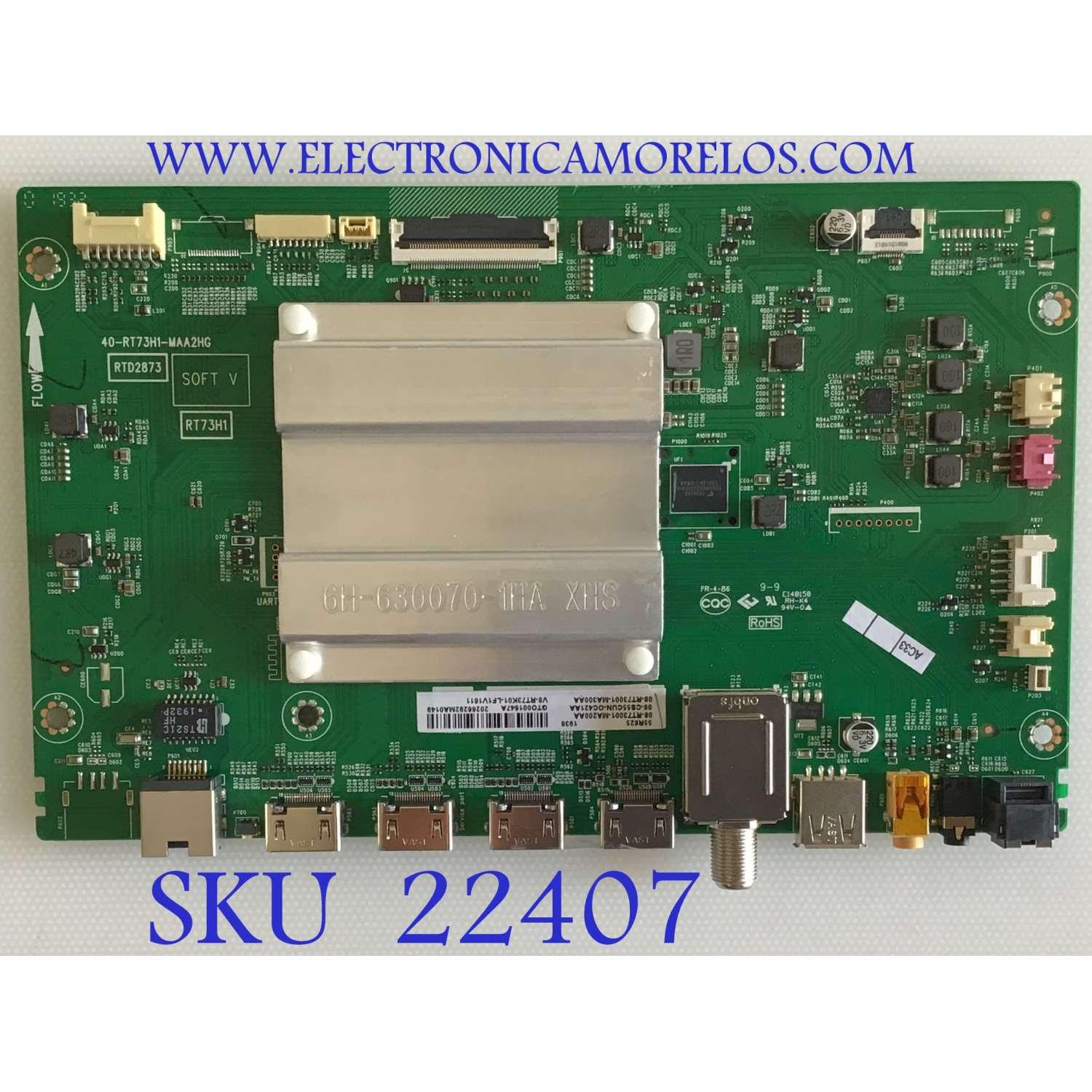 MAIN TCL / 08-CS55CUN-OC421AA / 40-RT73H1-MAA2HG / 08-RT73001-MA200AA / 08-TR73001-MA300AA / V8-RT73K01-LF1V1611 /  PANELLVU550NDBL / MODELO 55R625