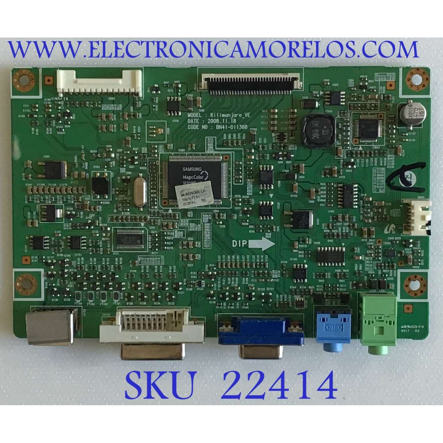 FUENTE DE PODER SAMSUNG / BN44-00226C / IP-54155B / M96J049158 / PANEL M240HW01 V.0 / MODELO LS24KIQKFV/XAA / LS24KIQKFV/XAA AT02 / LS24KIQRFV/XAA 0001