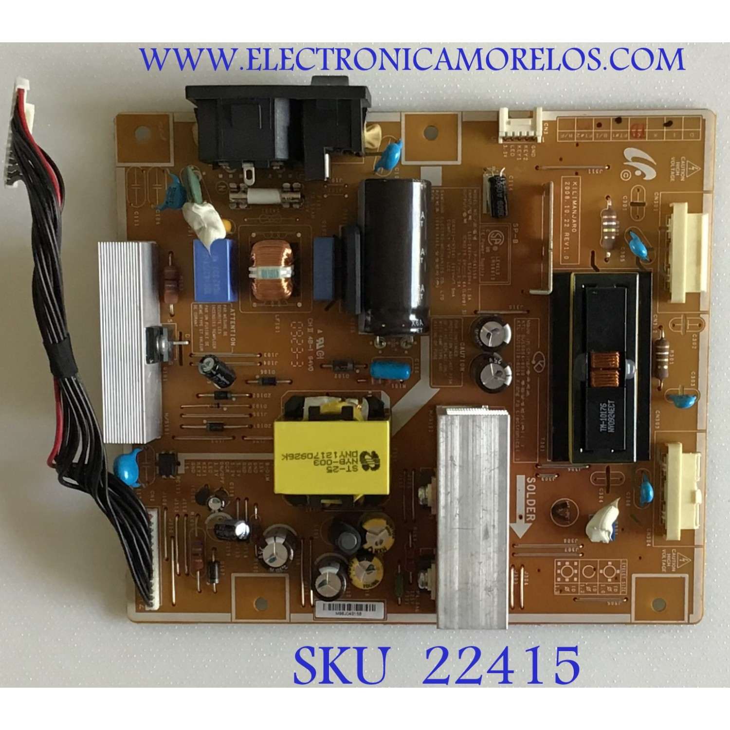FUENTE DE PODER SAMSUNG / BN44-00226C / IP-54155B / M96J049158 / PANEL M240HW01 V.0 / MODELO LS24KIQKFV/XAA / LS24KIQKFV/XAA AT02 / LS24KIQRFV/XAA 0001