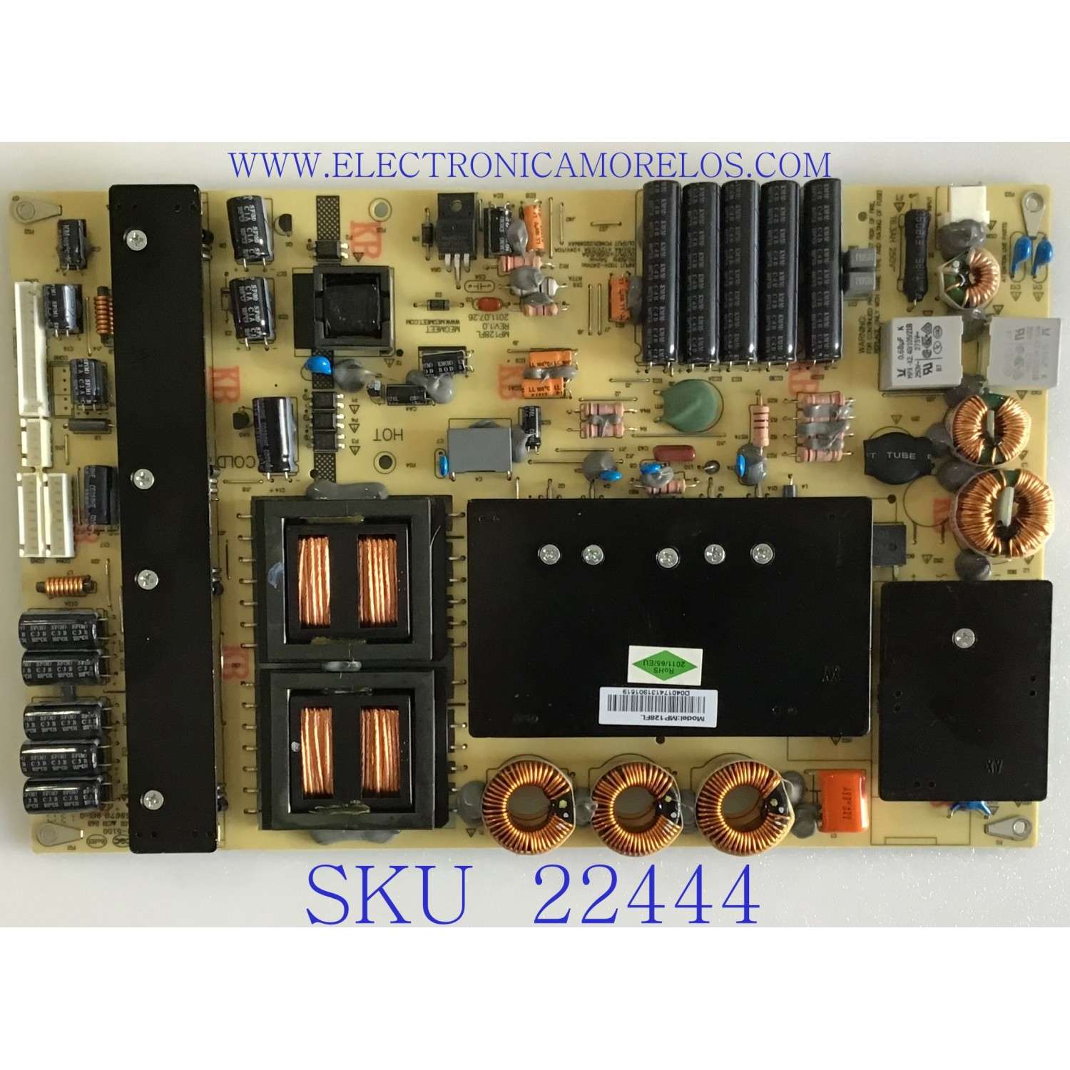 FUENTE DE PODER PARA TV DIGITALSTREAM / MP128FL / KB-5150 / PANEL TLV5521-01LEDM / MODELO DETK550D