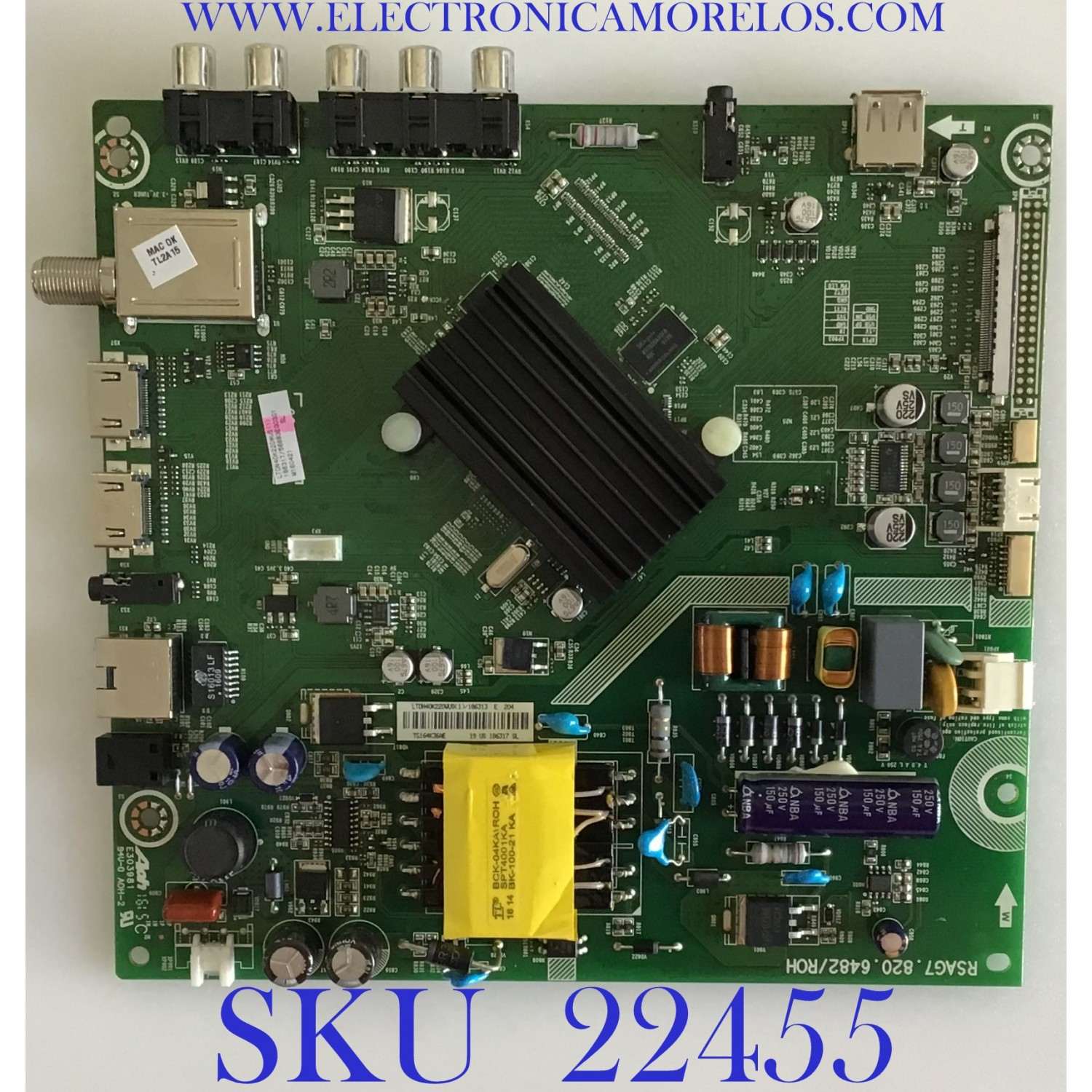 MAIN FUENTE PARA TV TCL / NUMERO DE PARTE  08-CS32TML-LC318AA / 40-MS14D2-MPD2HG / 08-MST1414-MA200AA / 08-MST1414-MA300AA /  V8-ST14K01-LF1V2084 / GTC005074A / MST14D2 / DISPLAY ST3151A05-8 / MODELO 32S321