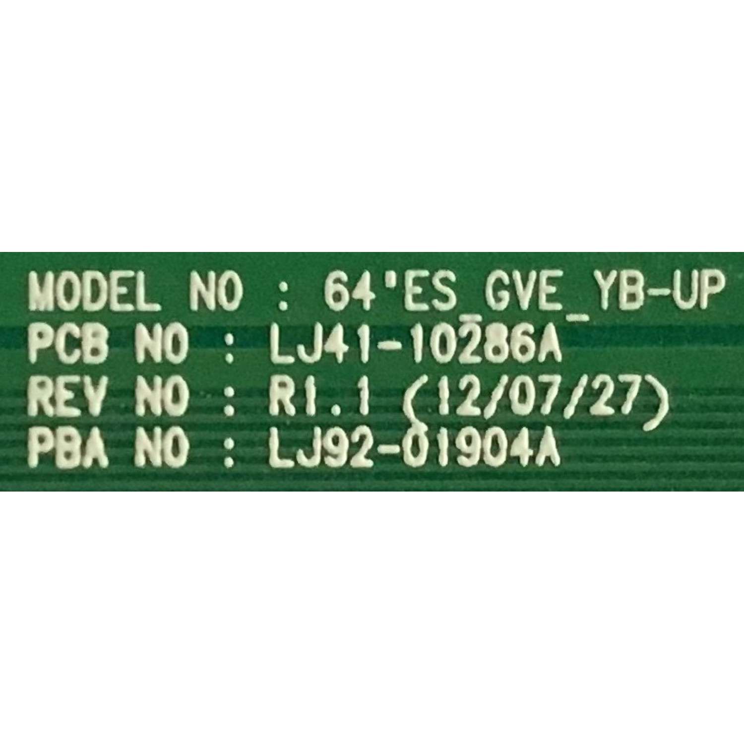 BUFFER PARA TV SAMSUNG / BN96-25266A / LJ41-10286A / LJ41-10286A / LJ92-01904B / 904B / MODELO PN64F5500AFXZA UW01 - Imagen 3