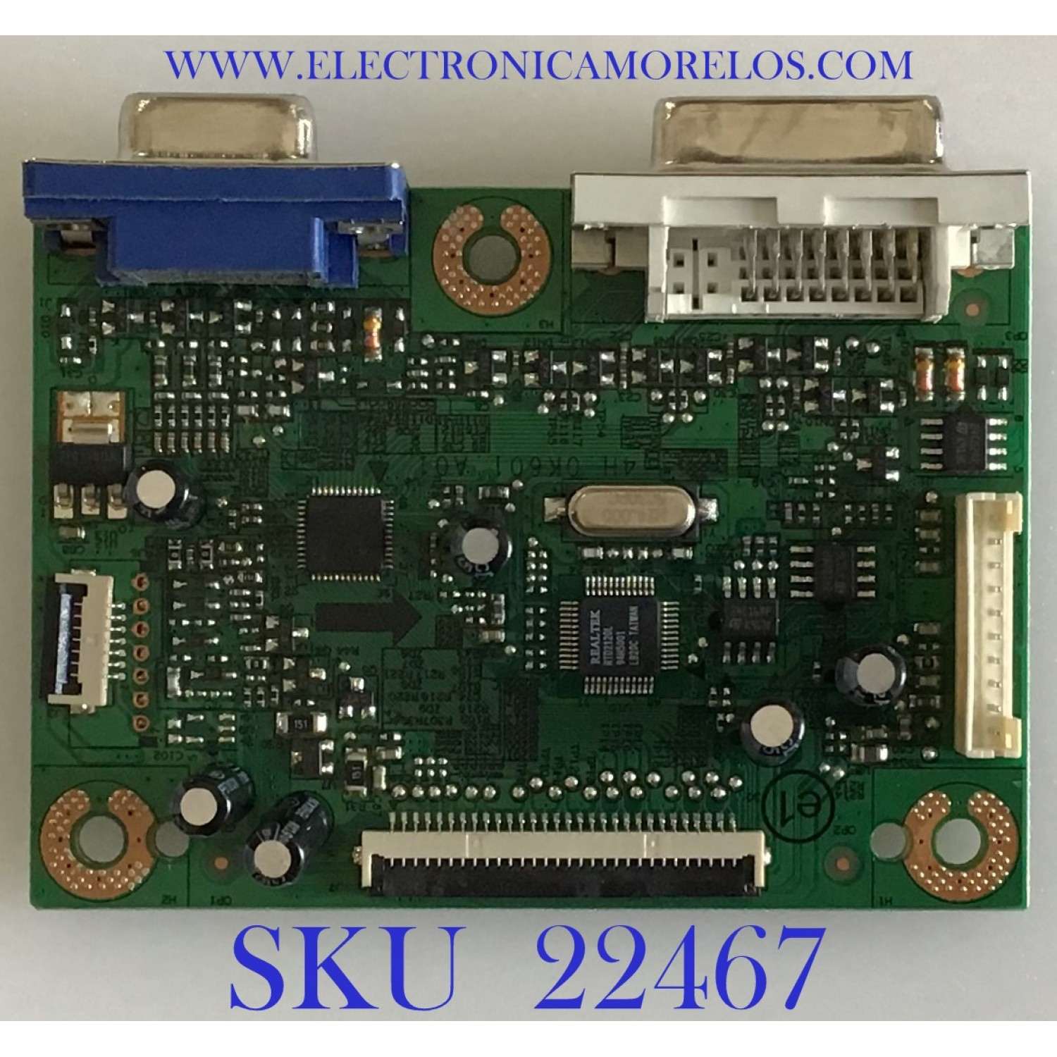 MAIN PARA MONITOR ACER / 5E0LN01001 / 4H.0K601.A01 / 552948 C / PANEL M240HW01 V.0 / MODELO P244W BD
