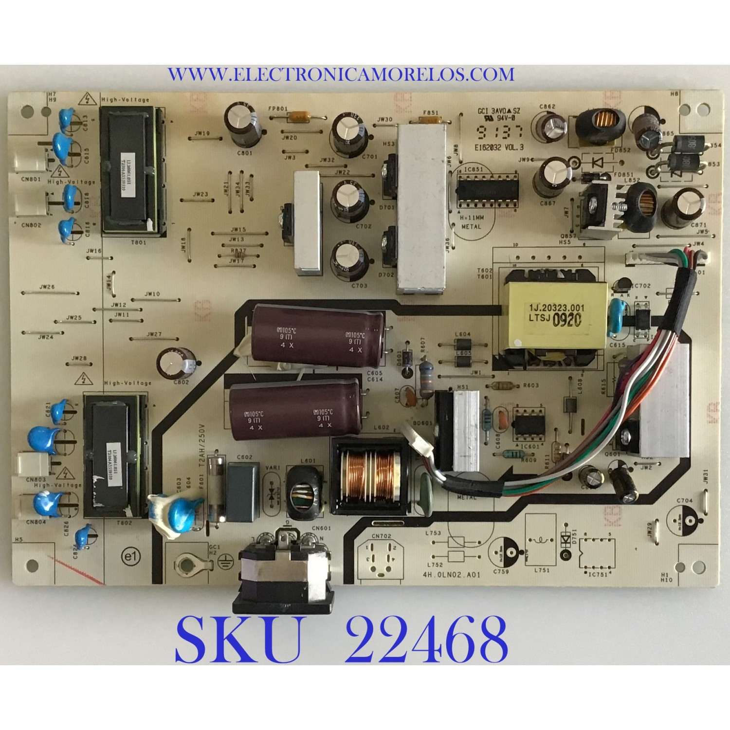 FUENTE DE PODER PARA MONITOR ACER / 5E0LN02003 / 4H.0LN02.A01 / 552924 B /PANEL M240HW01 V.0 / MODELO P244W BD