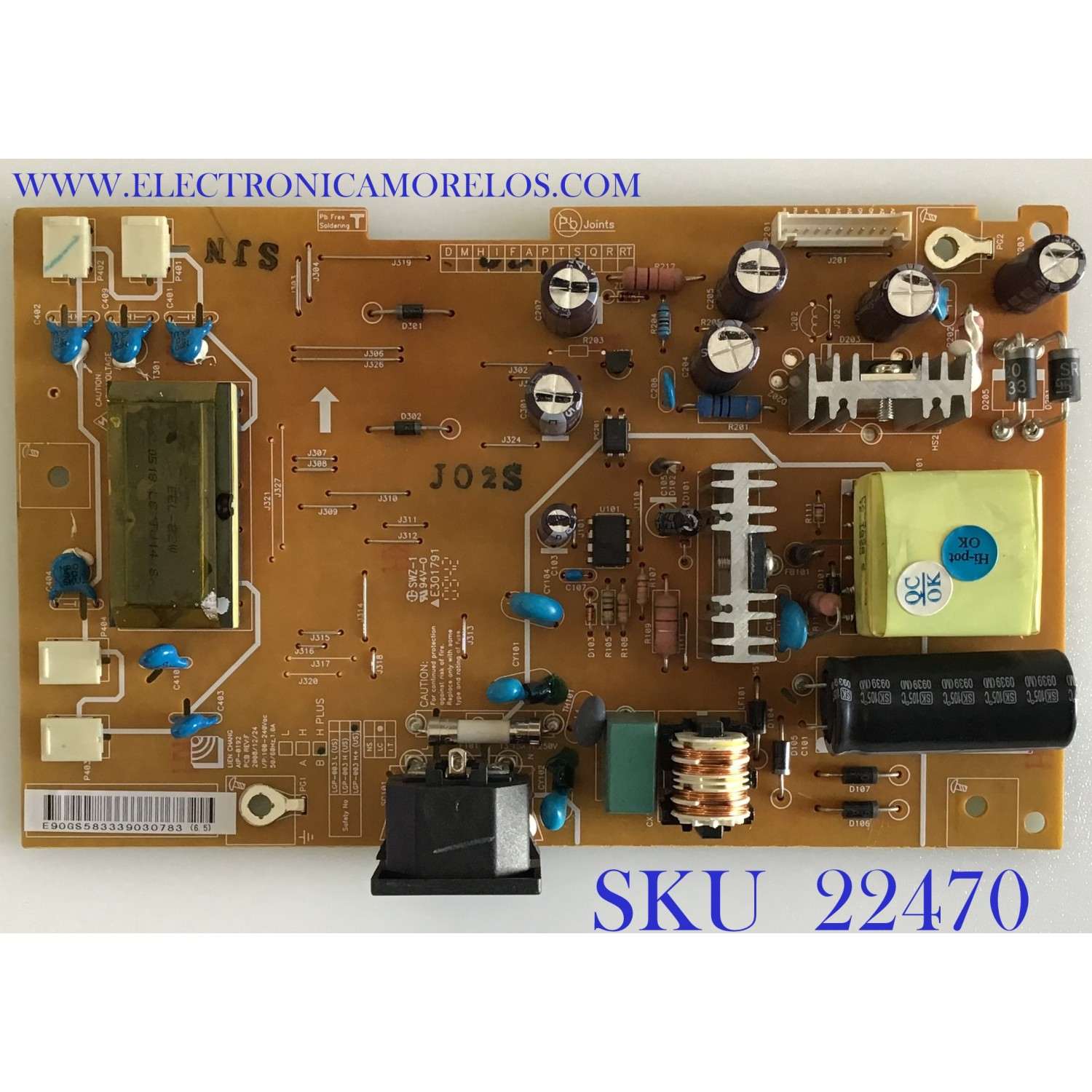 FUENTE DE PODER PARA MONITOR LG / EAY5833903 / LGP-003 H / AIP-0192 / PANEL LM230WF1 (TL)(A3) / MODELO W2361V-PFV.AUSOASN