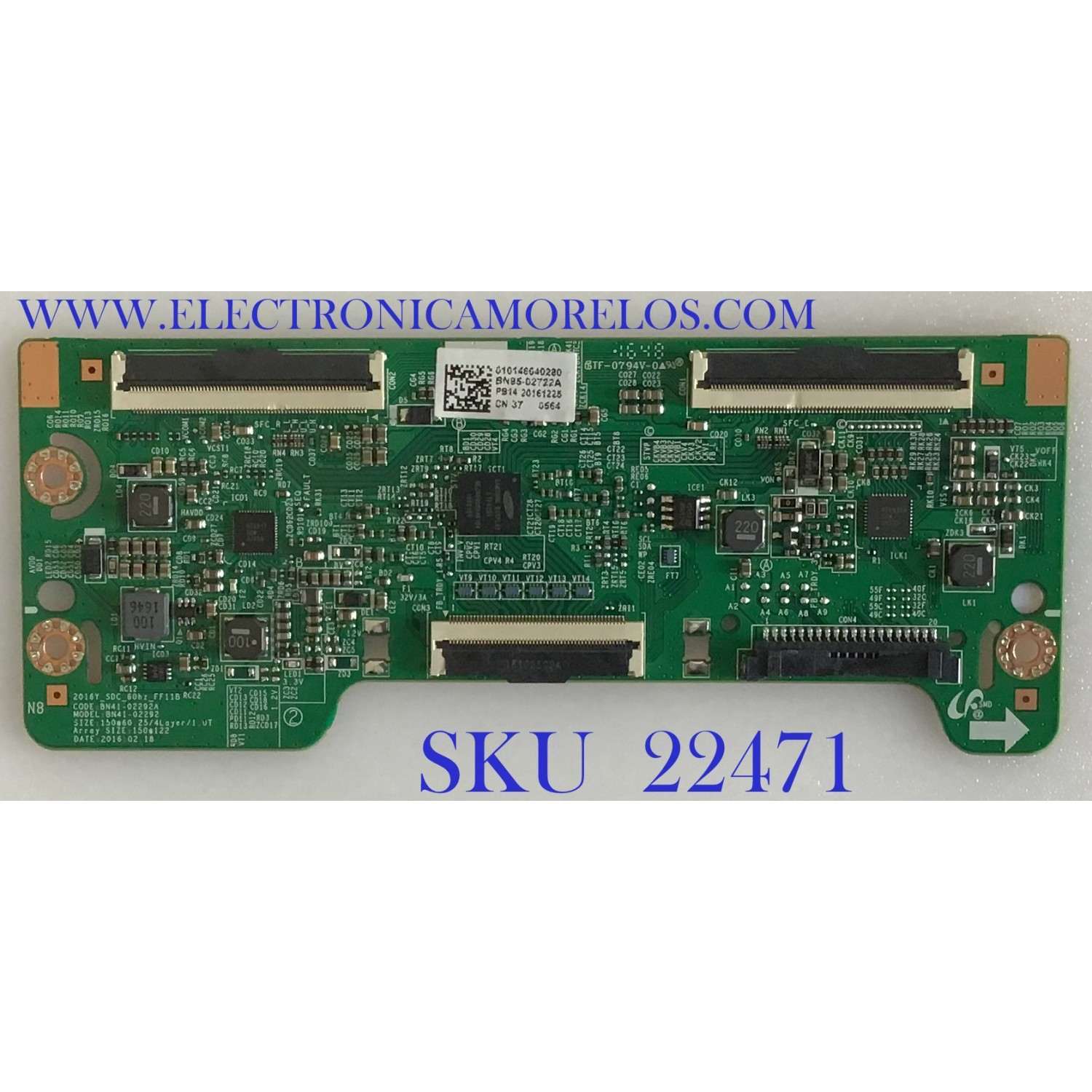 T-CON PARA MONITOR SAMSUNG / BN95-02722A / BN41-02292A / PANEL CY-PK315BNLV1F / MODELO LC32F391FWNXZA FB02