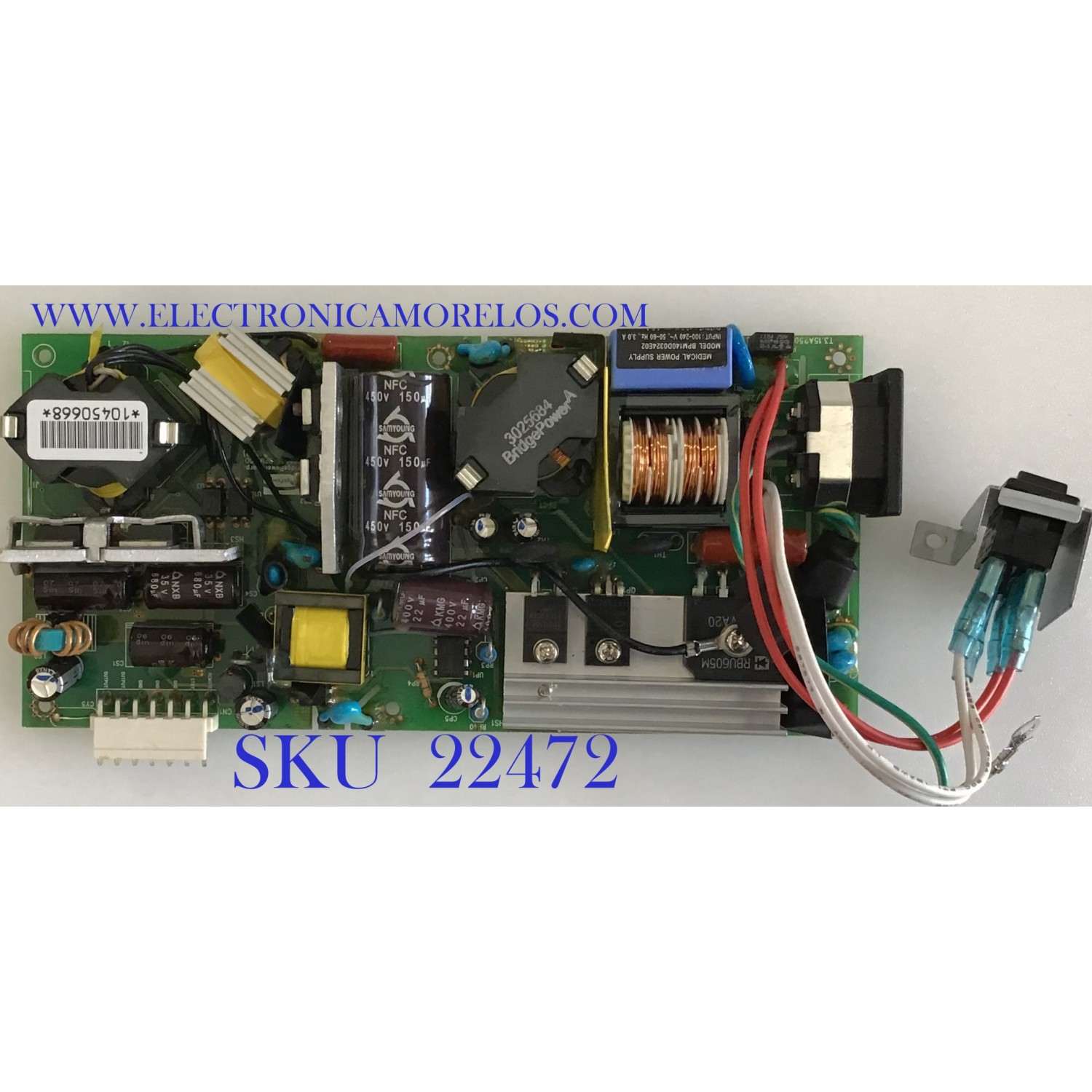 FUENTE DE PODER PARA MONITOR LACIE / 10450668 / J21565-0022 / MODELO 324I