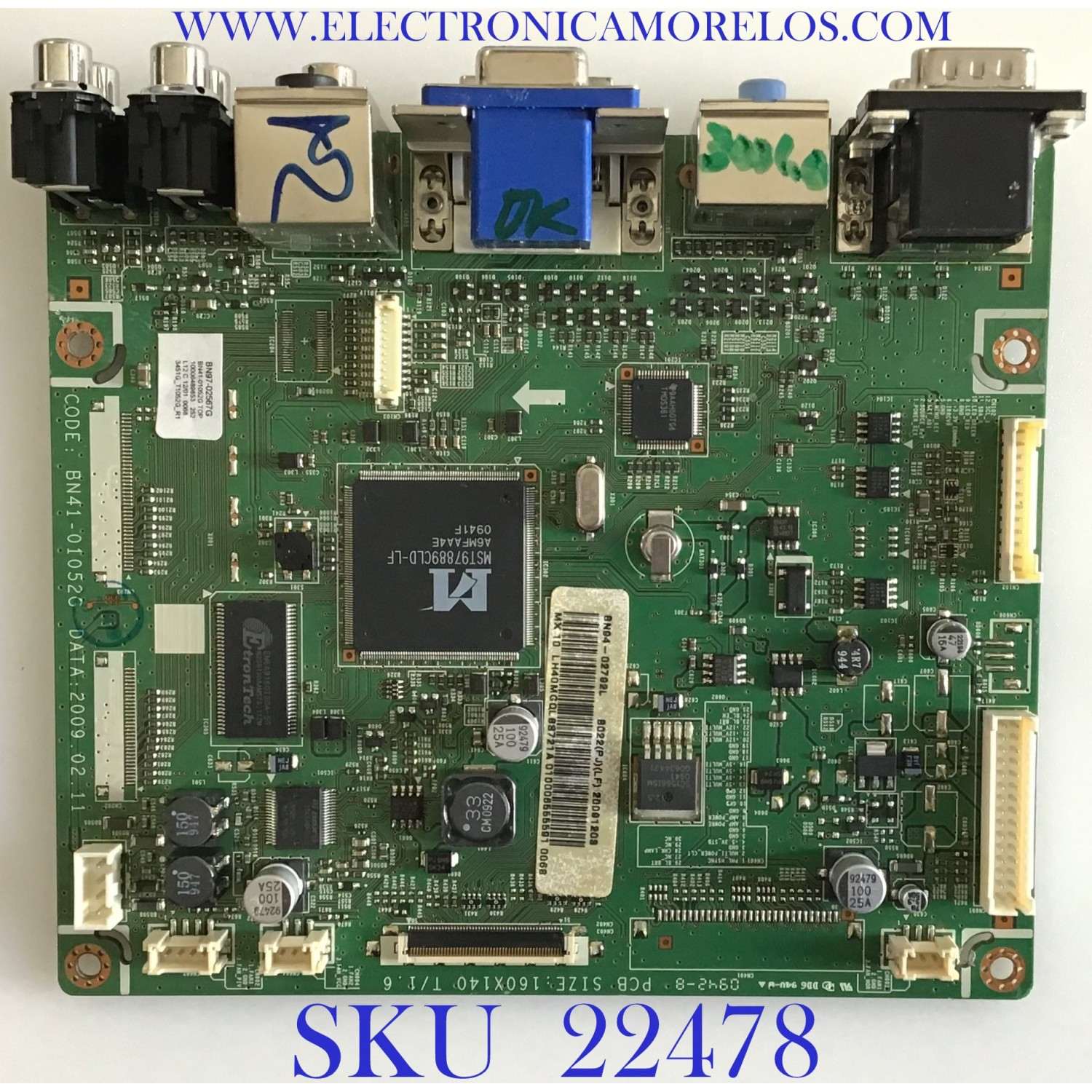 MAIN PARA MONITOR SAMSUNG / BN94-02792L / BN41-01052O / BN97-02567G / PANEL LTI400HA04 / MODELO LH40MGQLBS/ZA SP01