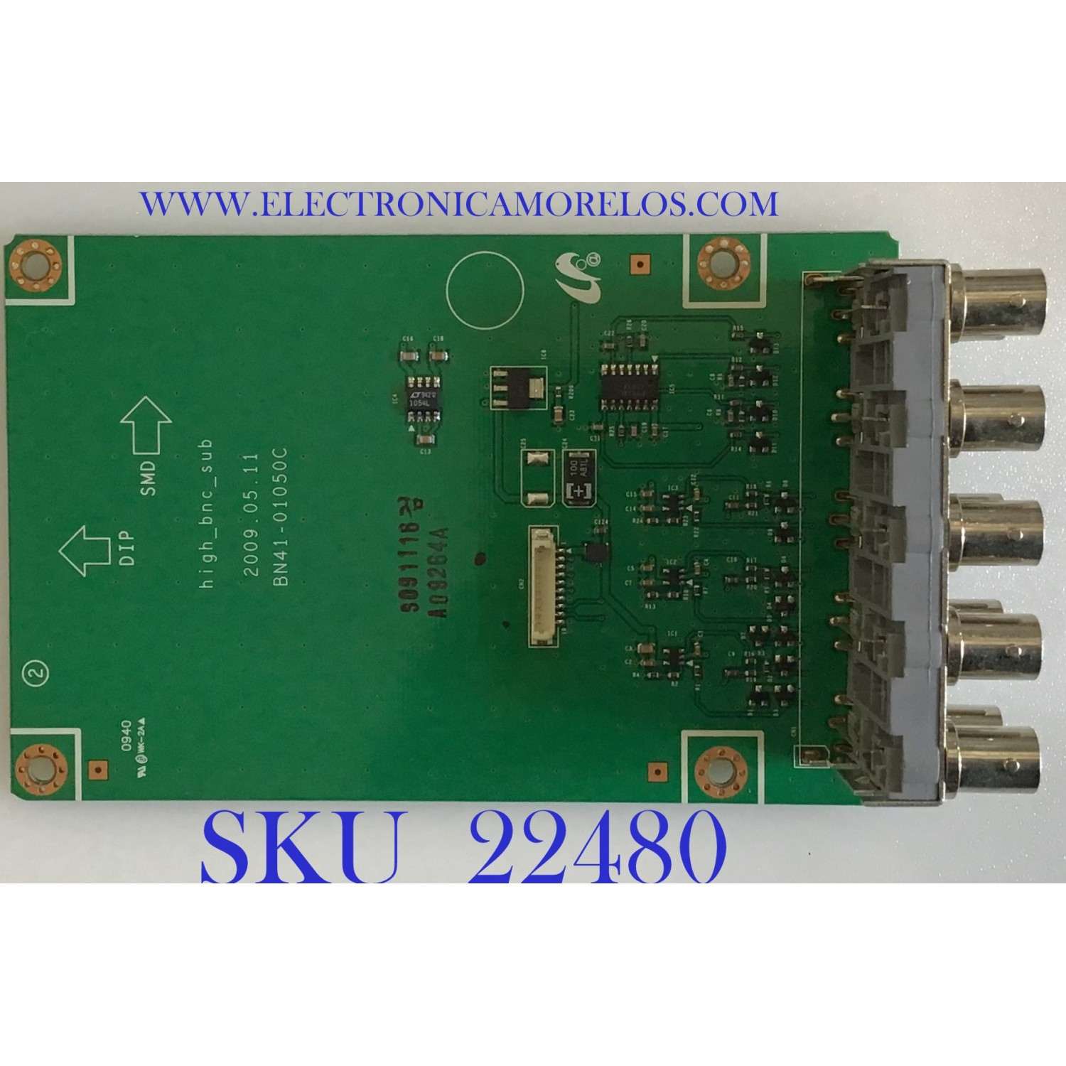 INPUT BOARD PARA MONITOR SAMSUNG / BN96-09264A / BN41-01050C / 09264A / SUSTITUTAS BN94-02507G / PANEL LTI400HA04 / MODELOS LH40MGQLBS/ZA SP01 / LH40MGPLBF/ZA SP01 / LH40MGQLBF/ZA 400FP-2 / LH40MGQLBF/ZA 400FP-2 / MAS MODELOS EN DESCRIPCION