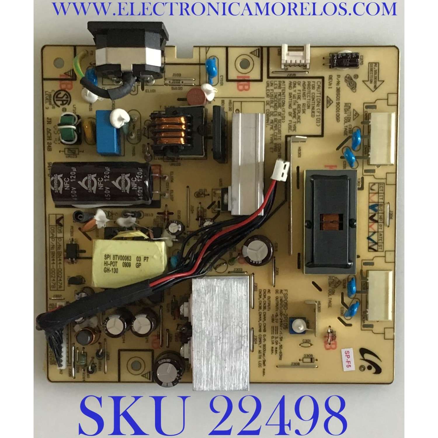 FUENTE DE PODER PARA MONITOR SAMSUNG / BN44-00247A / FSP050-2PI05 / 3BS0190010GP / PANEL LTM230HT01 / MODELO LS23CMZKFV/ZA 