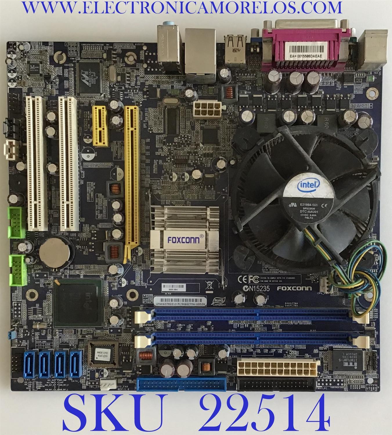 TARJETA MADRE PARA COMPUTADORA DE ESCRITORIO HP (CPU) CON PROCESADOR INTEGRADO   / UYAK63702213 / 01-01000970-09-10-G / 116014249A / MODELO PAVILION A1000