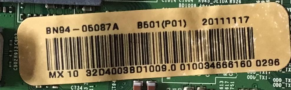 MAIN PARA TV SAMSUNG / BN94-05087A / BN41-01704A / PANEL LTJ320AP02-B / MODELO UN32D4003BDXZX H3011 - Imagen 2