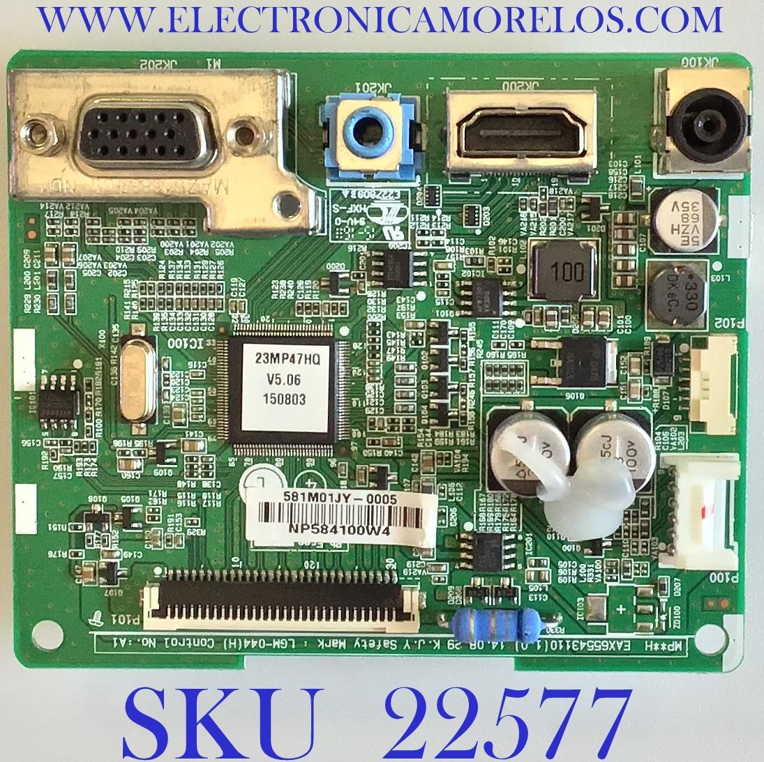 MAIN FUENTE PARA MONITOR LG / EAX65543110 / EAX65543110(1.0) / NP584100W4 / PANEL LGM230DA41 / MODELO 23MP47HQ-PE.AUSXJVN