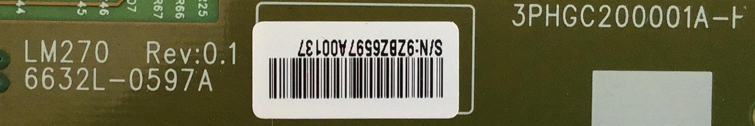 BACKLIGHT INVERTER DELL / 6632L-0597A / 3PHGC200001A-1 / PANEL LM270WQ2(SL)(A1) / MODELO U2711B - Imagen 2