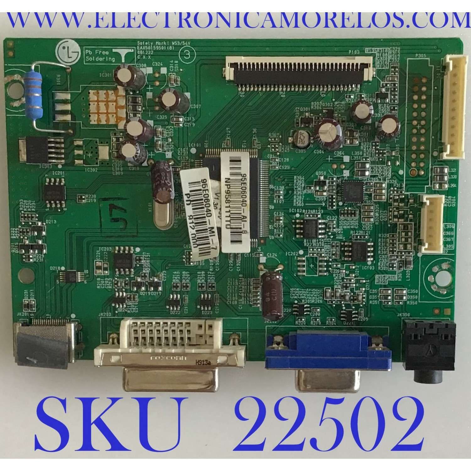 MAIN PARA MONITOR LG / EAX58159501 / EAX58159501 (8) / NP95811110 / PANEL M240HW01 V.0 / MODELO W2453V-PFV.AUSVAPN