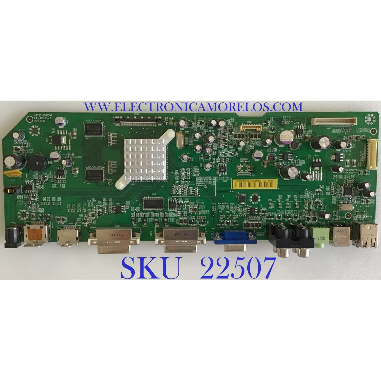 MAIN PARA MONITOR DELL / 792841300A12R / 492271300100R / PANEL LM240WU4 (SL)(B3) / MODELO U2410F
