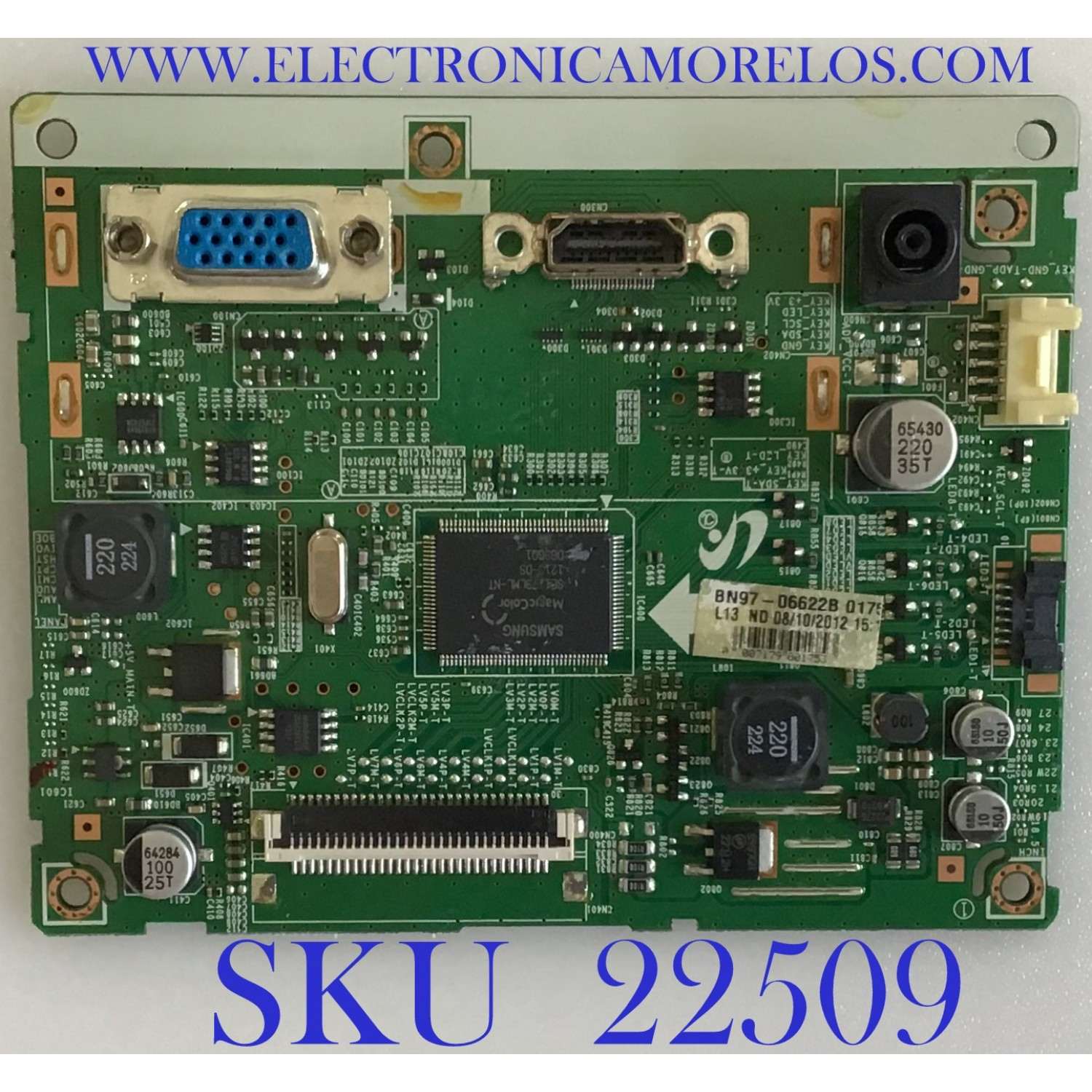 MAIN PARA MONITOR SAMSUNG / BN94-05660B / BN41-01780B / BN97-06622B / PANEL LTM200KT08 / MODELO LS20B350HSM/ZA