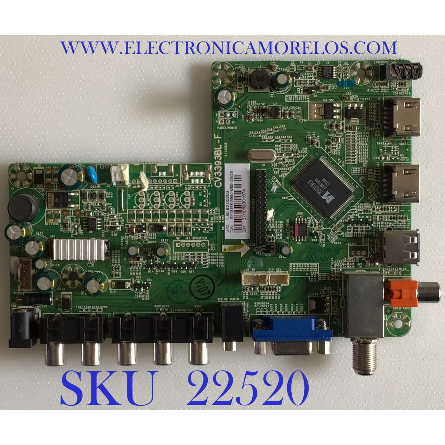 MAIN FUENTE ((COMBO)) PARA TV INSIGNIA / SY13158-2 / CV3393BL-F / 890-M00-03N26 / 37H0693 / PANEL T240HT-N01-L01 VER:E2 / MODELO NS-24E40SNA14