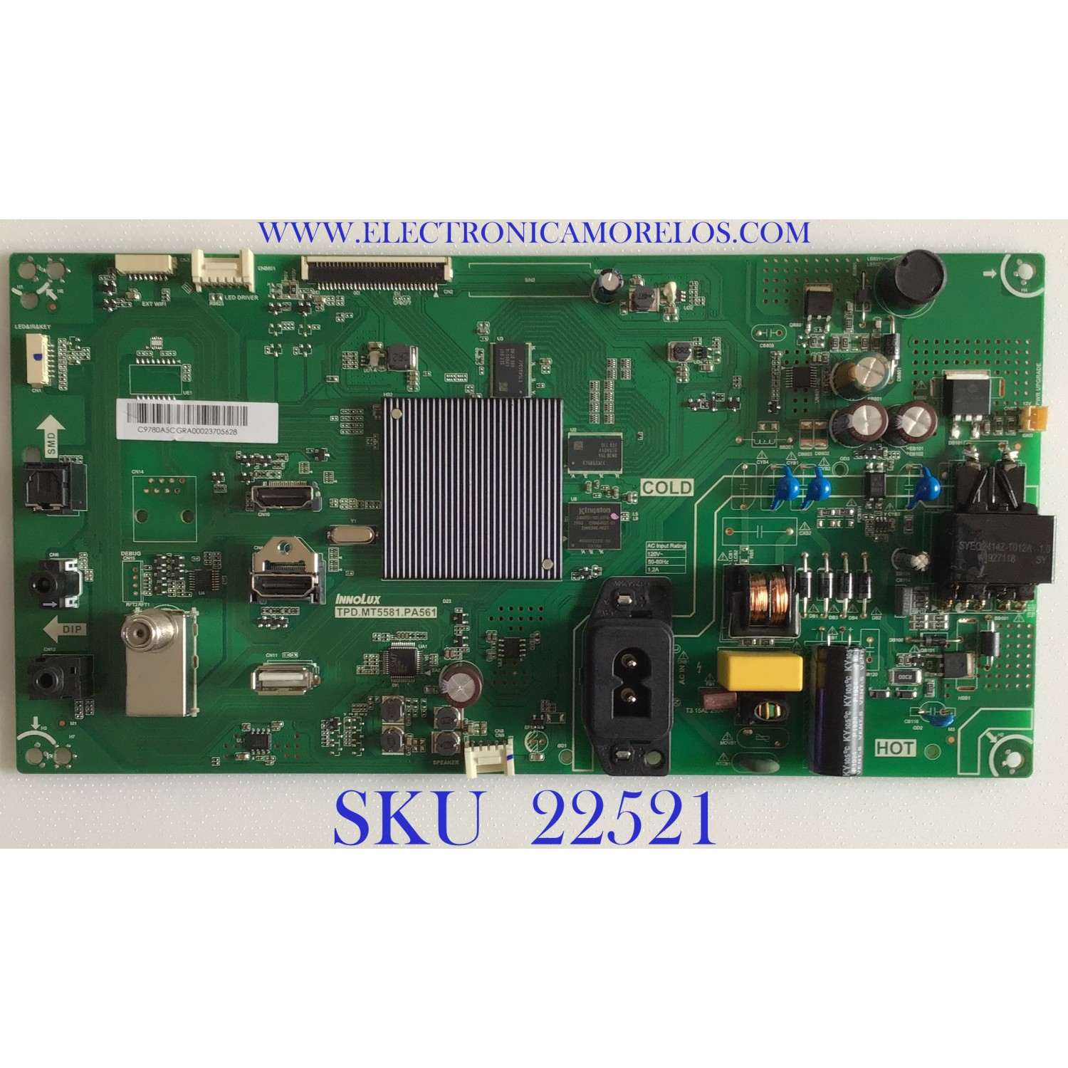 MAIN FUENTE ((COMBO)) PARA TV VIZIO / 6M03A0001700V / TPD.MT5581.PA561 / A19094132 / V236BJ1-P01 / PANEL V236BJ1-LE2 REV.C1 / MODELO D24H-G9 LINIXSEV