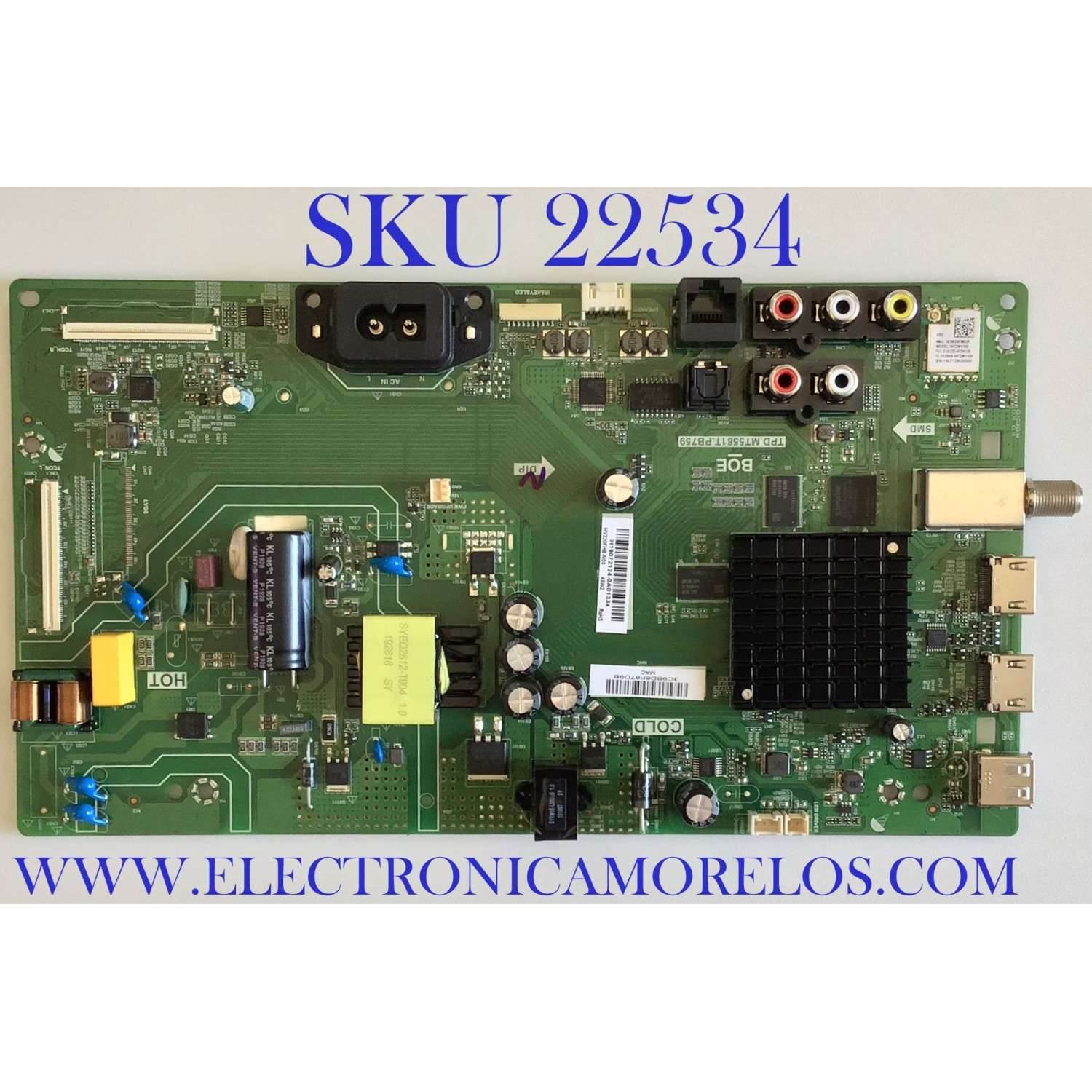MAIN FUENTE PARA TV VIZIO / 60103-00297 / TPD.MT5581T.PB759 / 3C9BD6 / PANEL BOEI320WU1_H / MODELO D32F-G4 LHBFQPKV