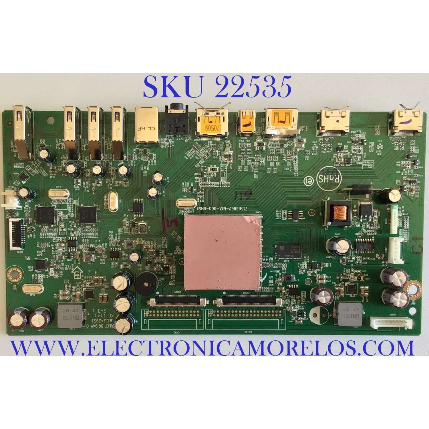 MAIN PARA MONITOR DELL / QECB0DL006 / 715G6862-M1A-000-0H5K / (F)QECB0DL0066000 / PANEL LM250WQ1 (SS)(A1) / MODELO U2515H
