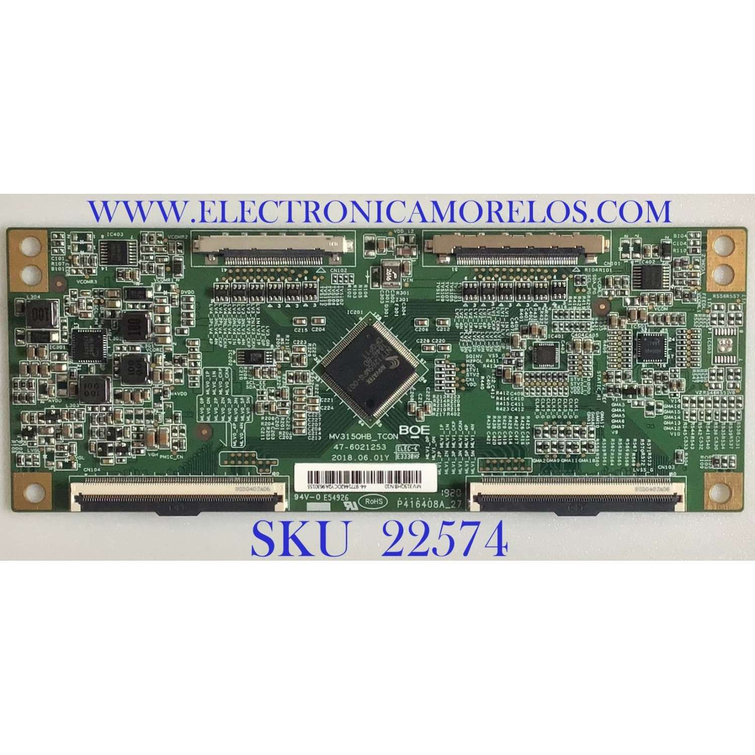 T-CON PARA MONITOR VIEWSONIC / 44-9771442O / 47-6021253 / MV315QHB_TCON / PANEL TPT315B5-QHBN0.K REV:A9P3D / MODELO VX32112K-2K-MHD