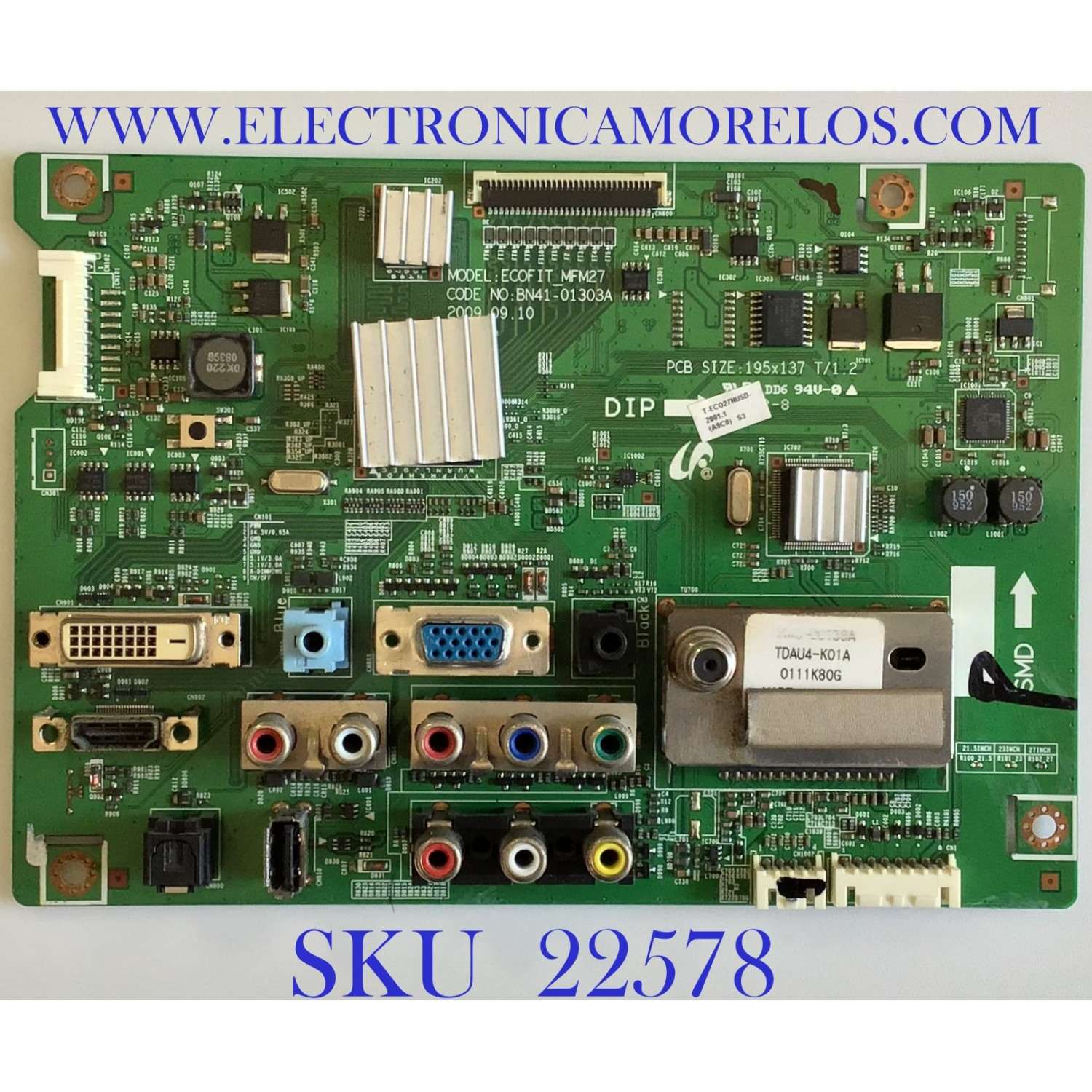 MAIN PARA TV SAMSUN / BN91-04683B / BN41-01303A / MODELO LS27EMNKUY/ZA