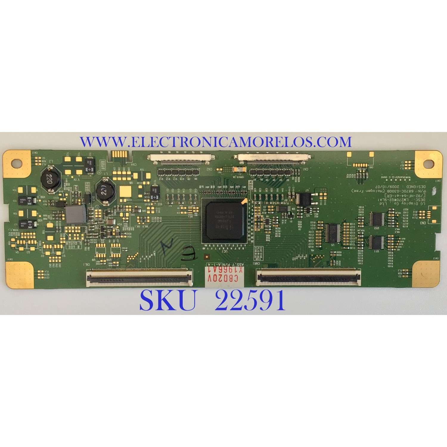 T-CON DELL / 6871L-1966A / 6870C-0300B / LM270WQ2-SLA1 / PANEL LM270WQ2 (SL)(A1) / MODELO U2711b